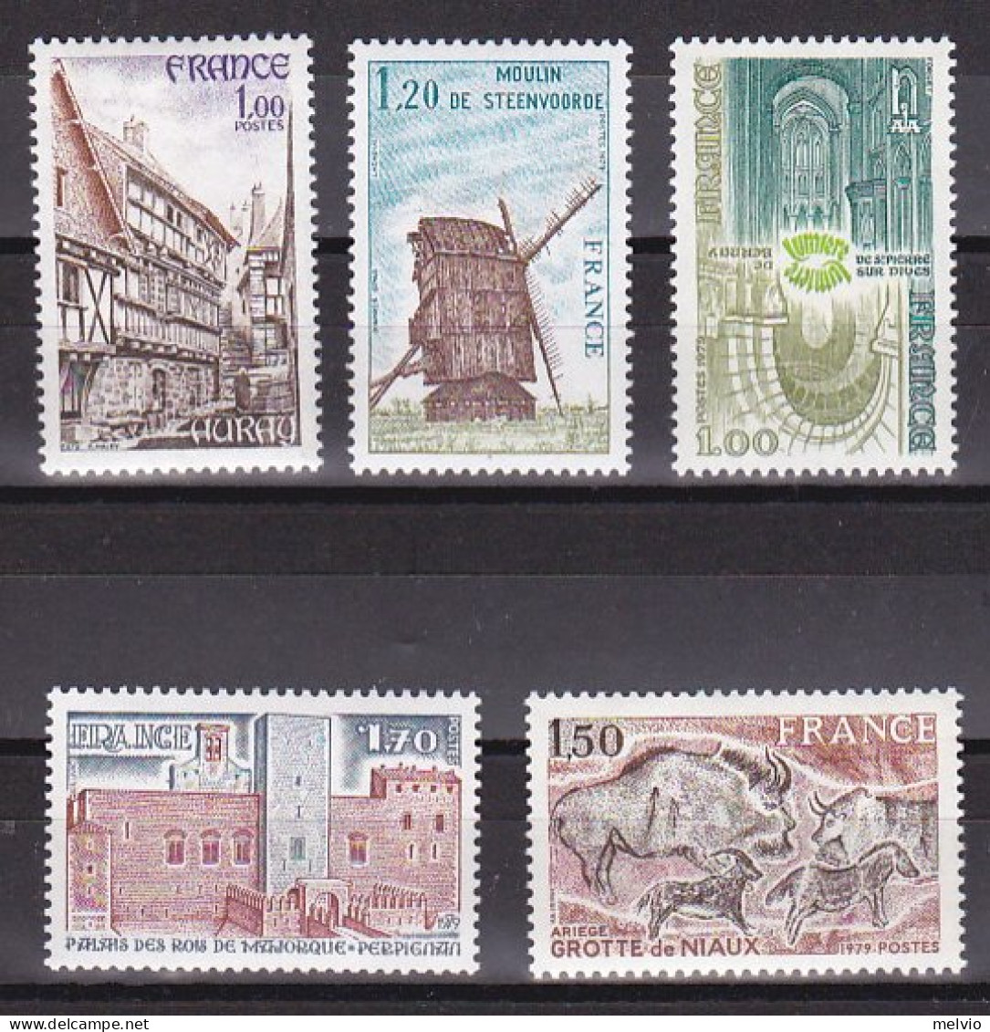 1979-Francia (MNH=**) S.5v."Turistica" - Unused Stamps