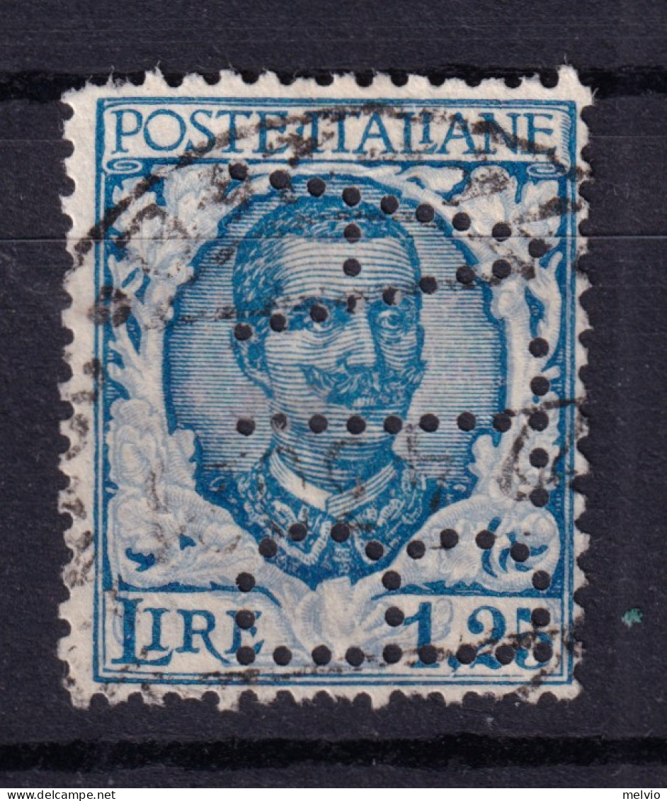 1926 Circa PERFIN B T A (Banca Trentino Alto Adige) Su Floreale Lire 1,25 Usato - Used