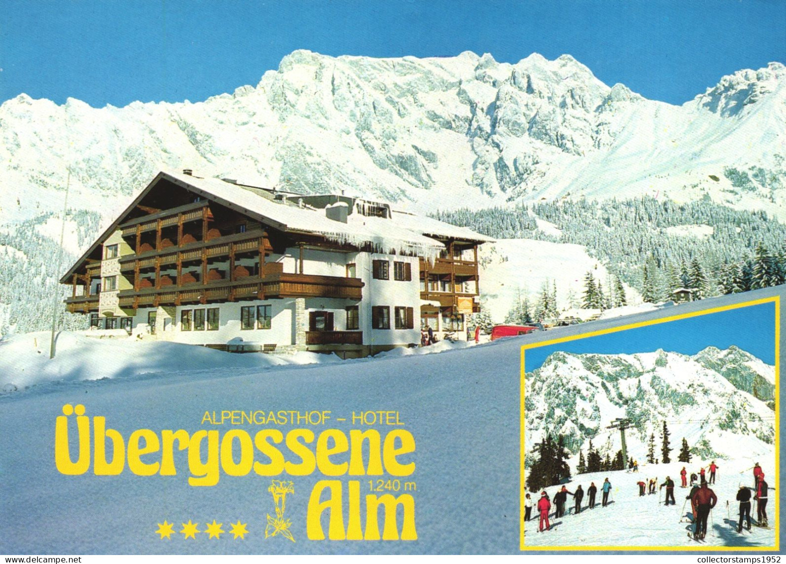 UBERGOSSENE ALM, MULTIPLE VIEWS, ARCHITECTURE, MOUNTAIN, HOTEL, SKI RESORT, SALZBURG, AUSTRIA, POSTCARD - Sonstige & Ohne Zuordnung