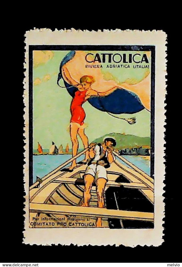 1928-Italia (MNH=**) Campionato Canottaggio A Cattolica Erinnofilo - Cinderellas