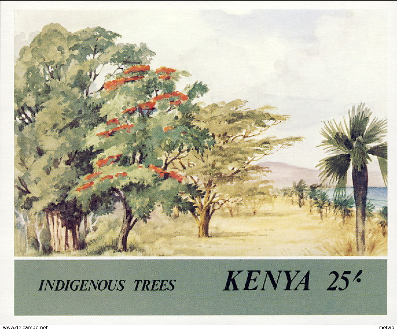 1986-Kenya (MNH=**) Foglietto S.1v."alberi Indigeni"catalogo Euro 7 - Kenia (1963-...)