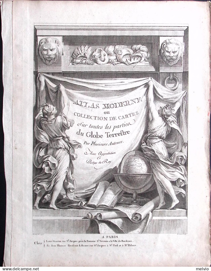 1762-Frontespizio Atlas Moderne Ou Collection De Cartes Sur Toutes Les Parties D - Geographische Kaarten