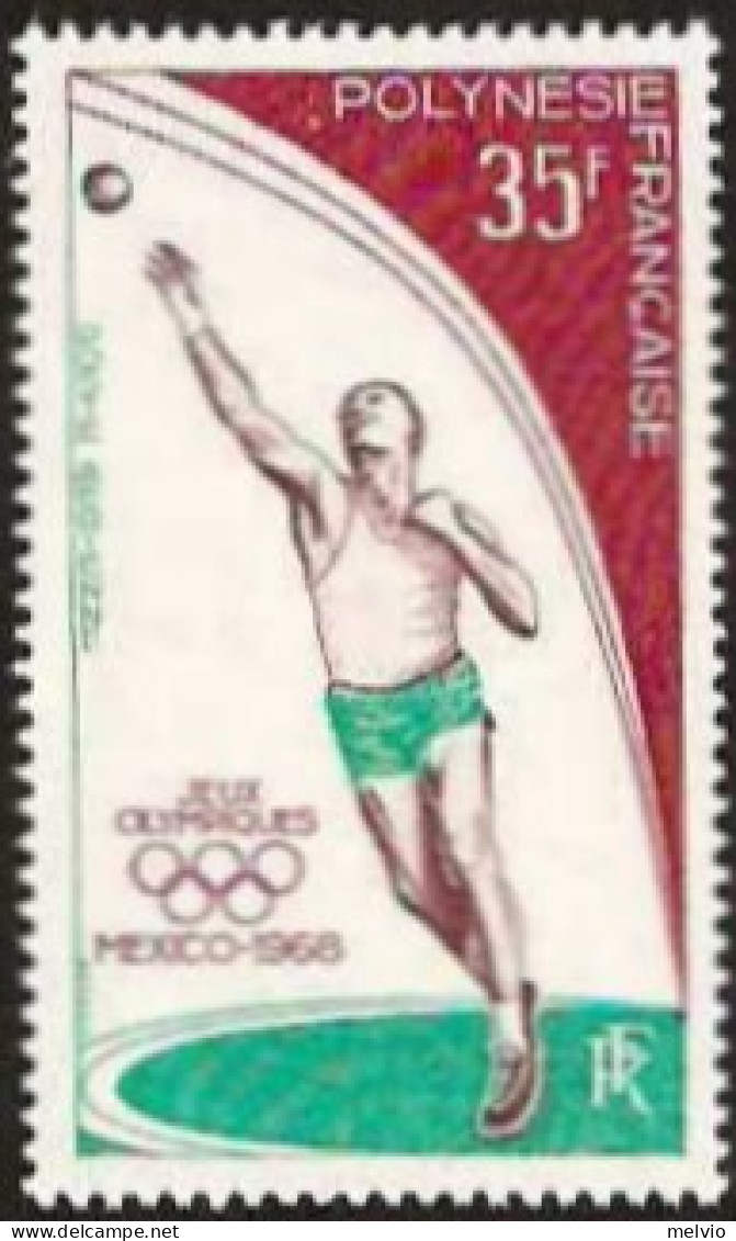 1968-Polinesia (MNH=**) Serie 1v. "Olimpiadi Messico 1968" - Altri