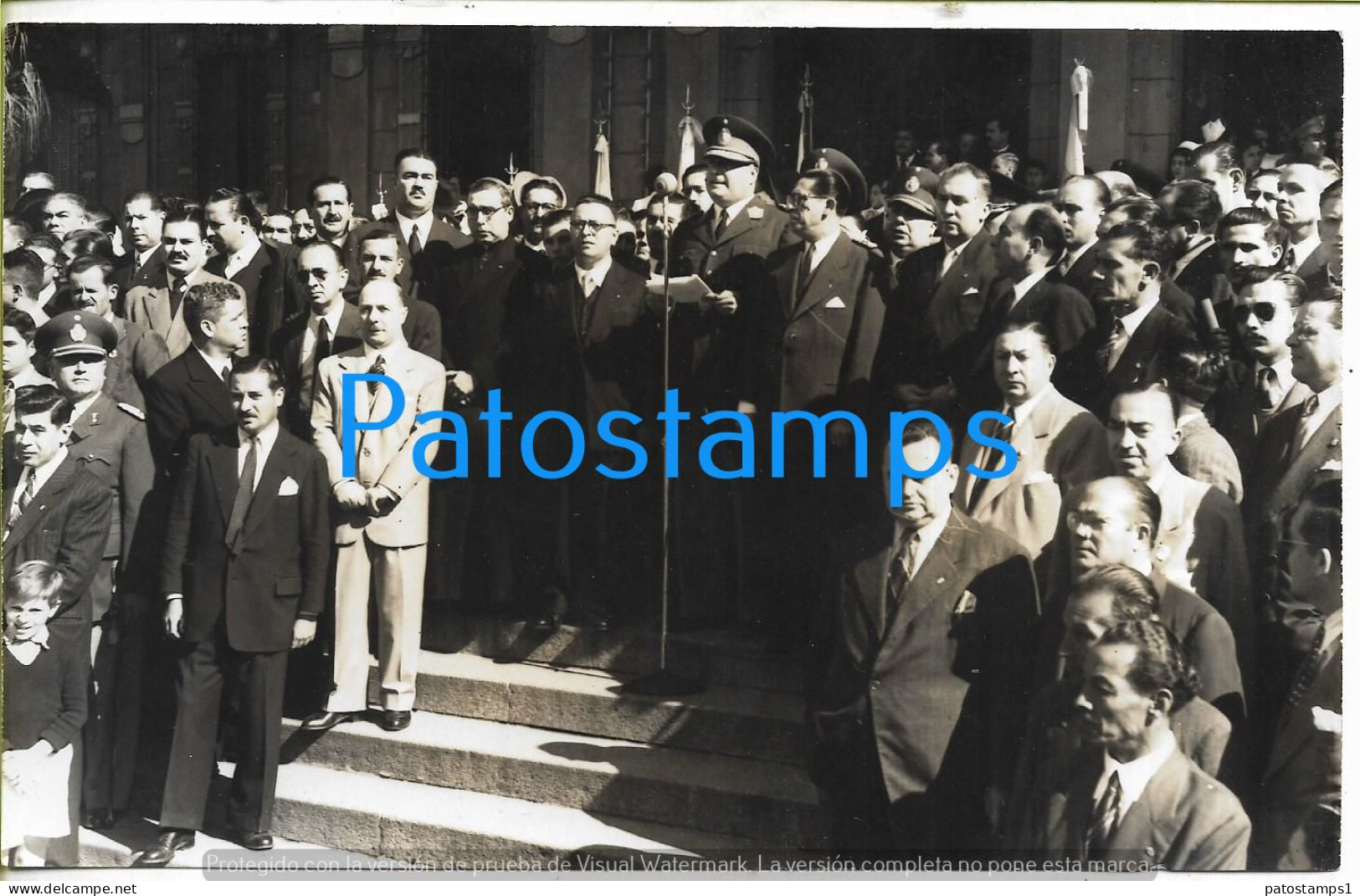 229173 ARGENTINA TUCUMAN GOBERNADOR FERNANDO RIERA 1951 DESFILE GRAL ALVAREZ 18.5 X 11.5 PHOTO NO POSTCARD - Argentine