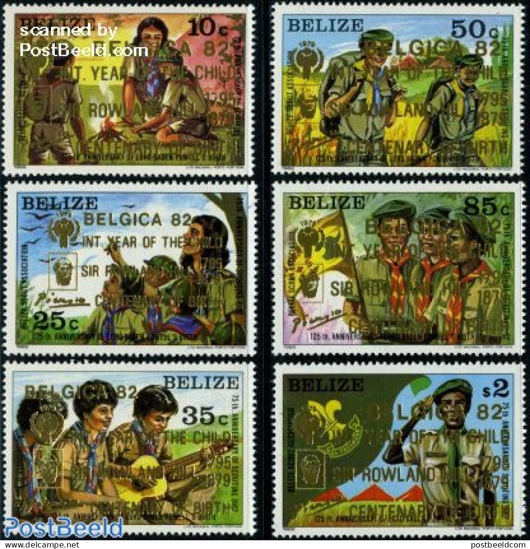 Belize/British Honduras 1982 Belgica 82 6v, Mint NH, Sport - Scouting - Brits-Honduras (...-1970)