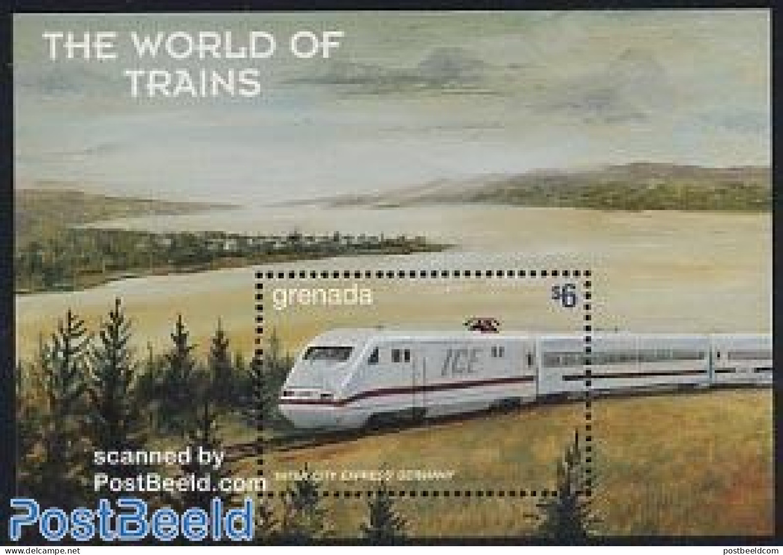 Grenada 1999 Railways S/s, ICE, Mint NH, Transport - Railways - Trenes