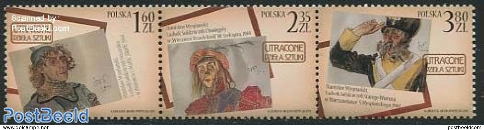 Poland 2013 Vanished Art 3v [::], Mint NH, Art - Modern Art (1850-present) - Paintings - Unused Stamps