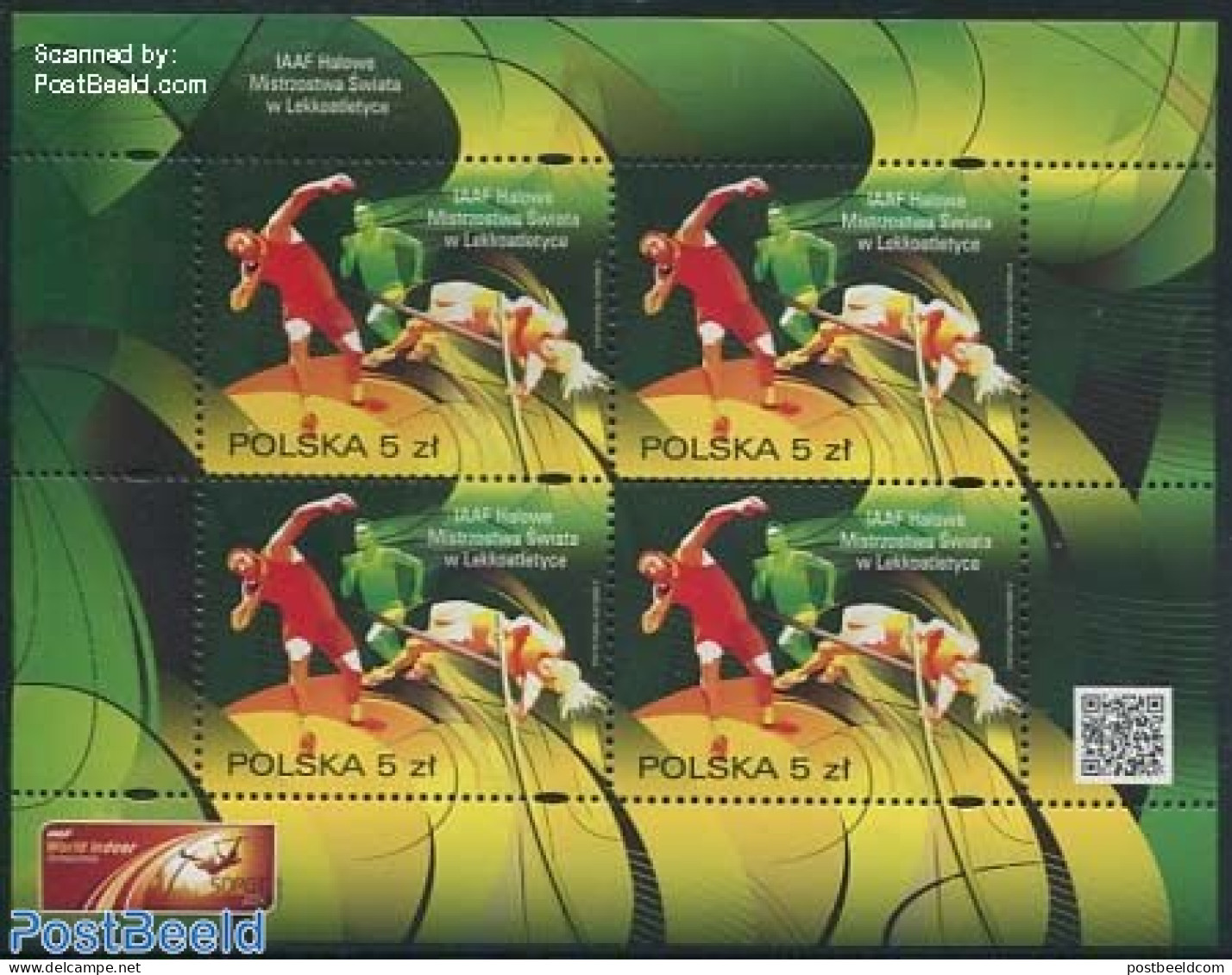 Poland 2014 Indoor Athletics M/s, Mint NH, Sport - Athletics - Sport (other And Mixed) - Unused Stamps