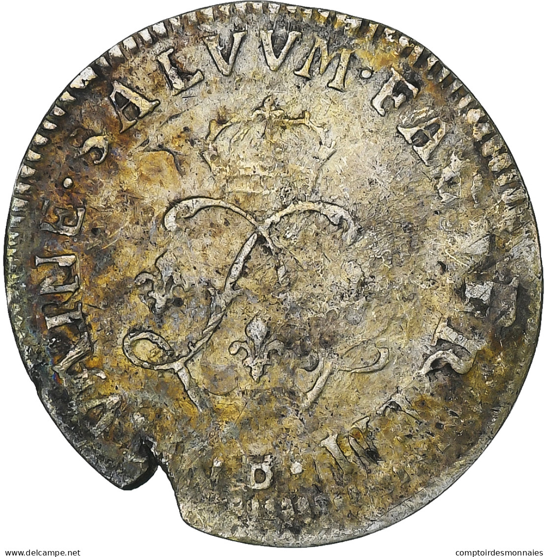 France, Louis XIV, 4 Sols Aux 2 L, 1691, Rouen, Réformé, Argent, TB+ - 1643-1715 Lodewijk XIV De Zonnekoning