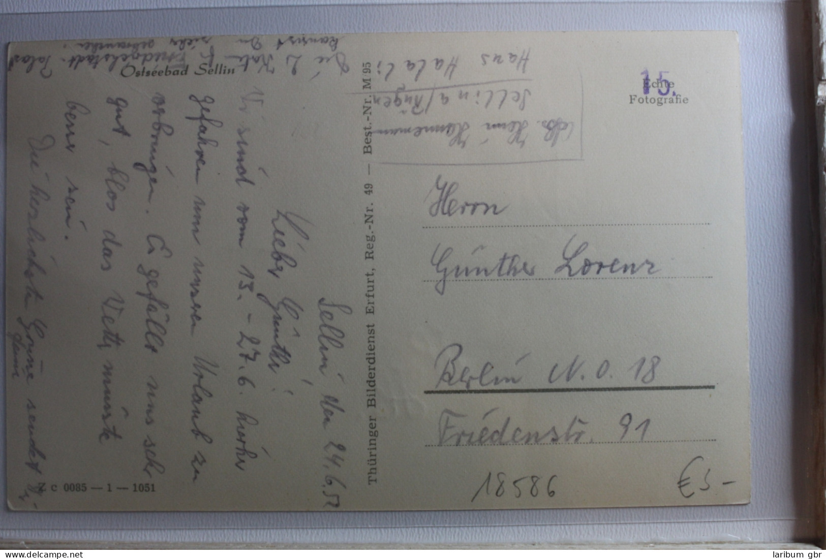 AK Ostseebad Sellin Strand-Partie 1952 Gebraucht #PF613 - Other & Unclassified