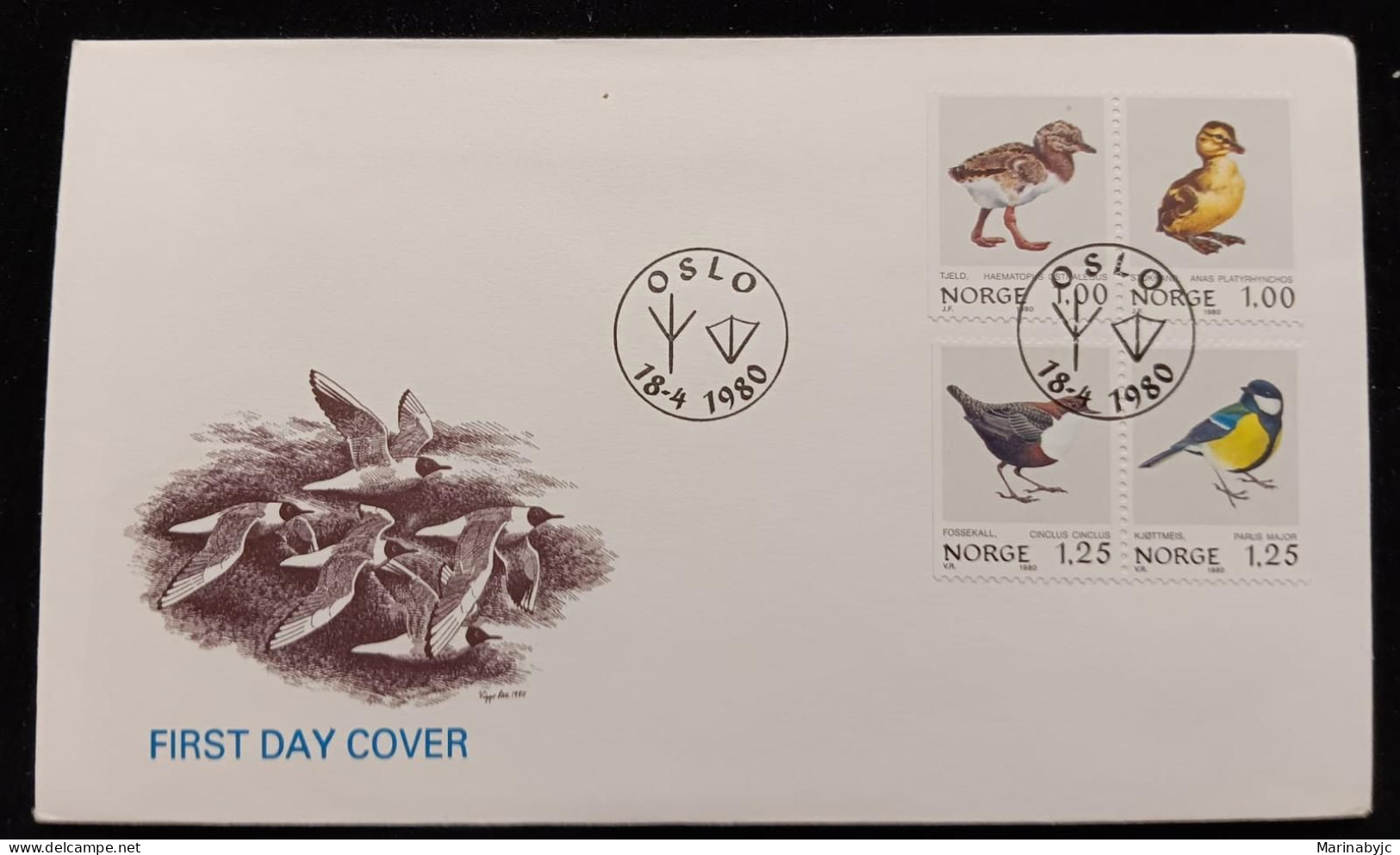 C) 1980. NORWAY. FDC. BIRDS. XF - Altri - Europa