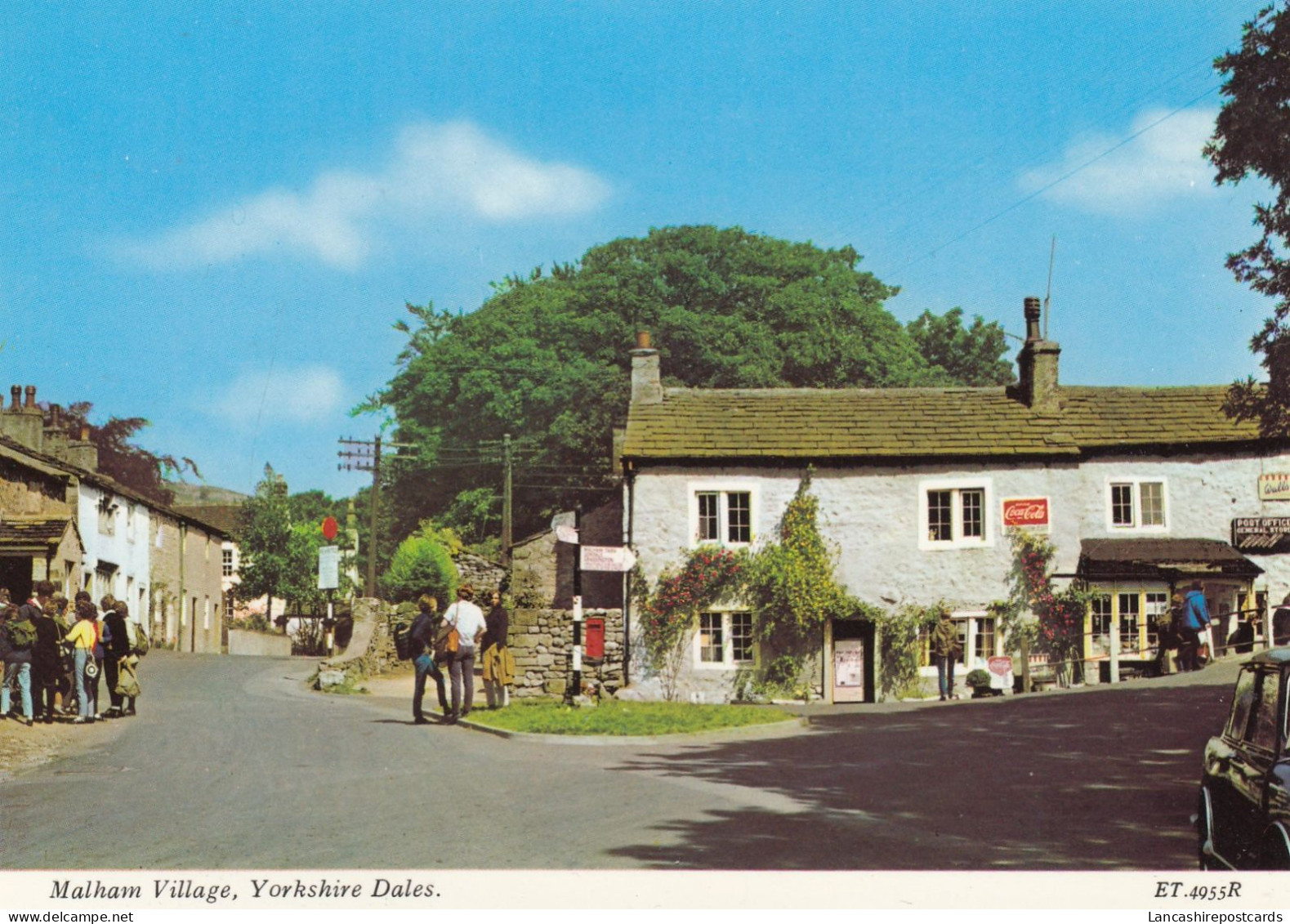 Postcard Malham Village North Yorkshire Dales Post Office & Coca Cola Sign My Ref B26483 - Andere & Zonder Classificatie