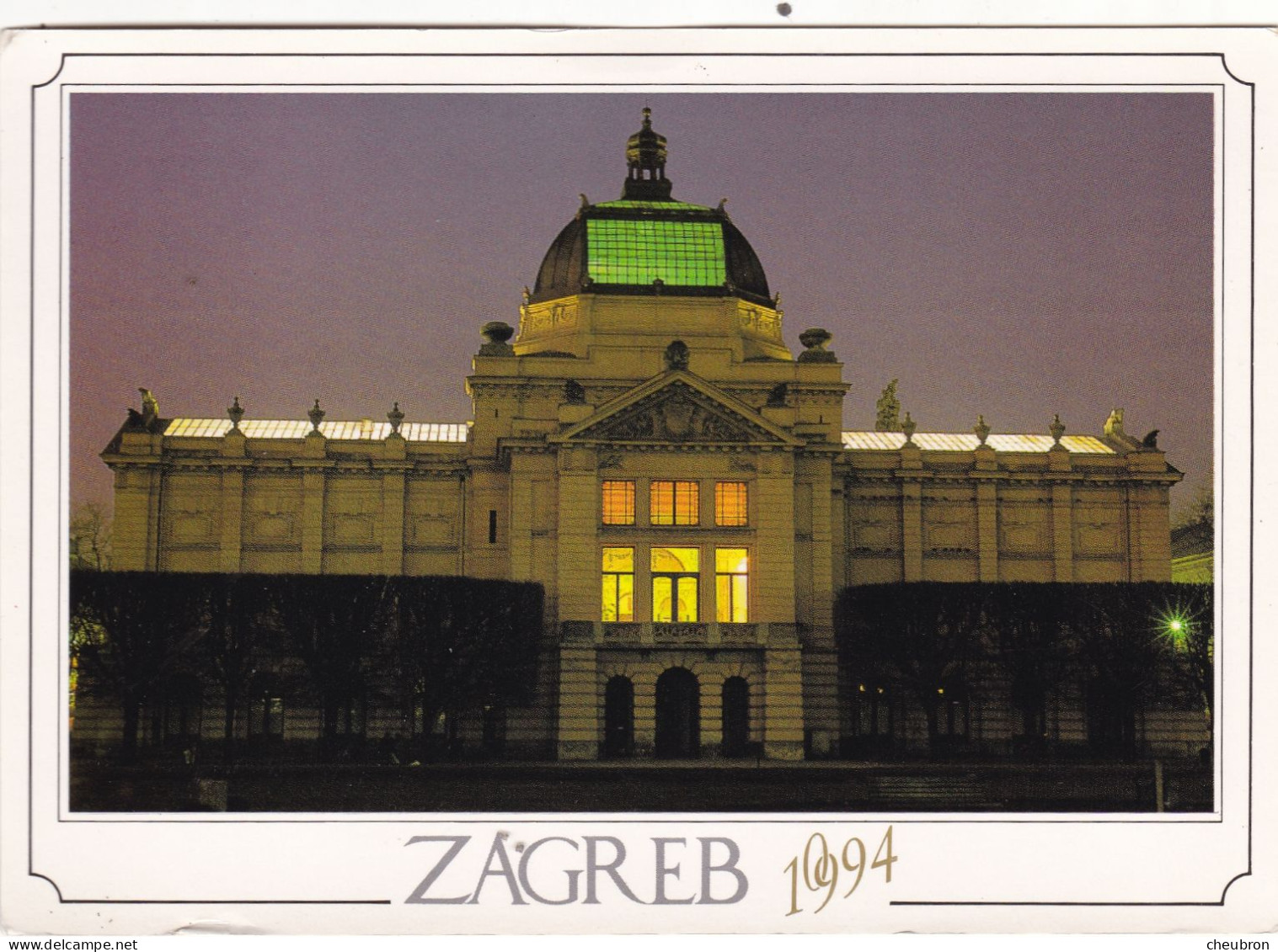 CROATIE.  ZAGREB (ENVOYE DE). ART PAVILION. ANNEE 1995 + TEXTE + TIMBRES.  FORMAT 17x12 Cm - Kroatië