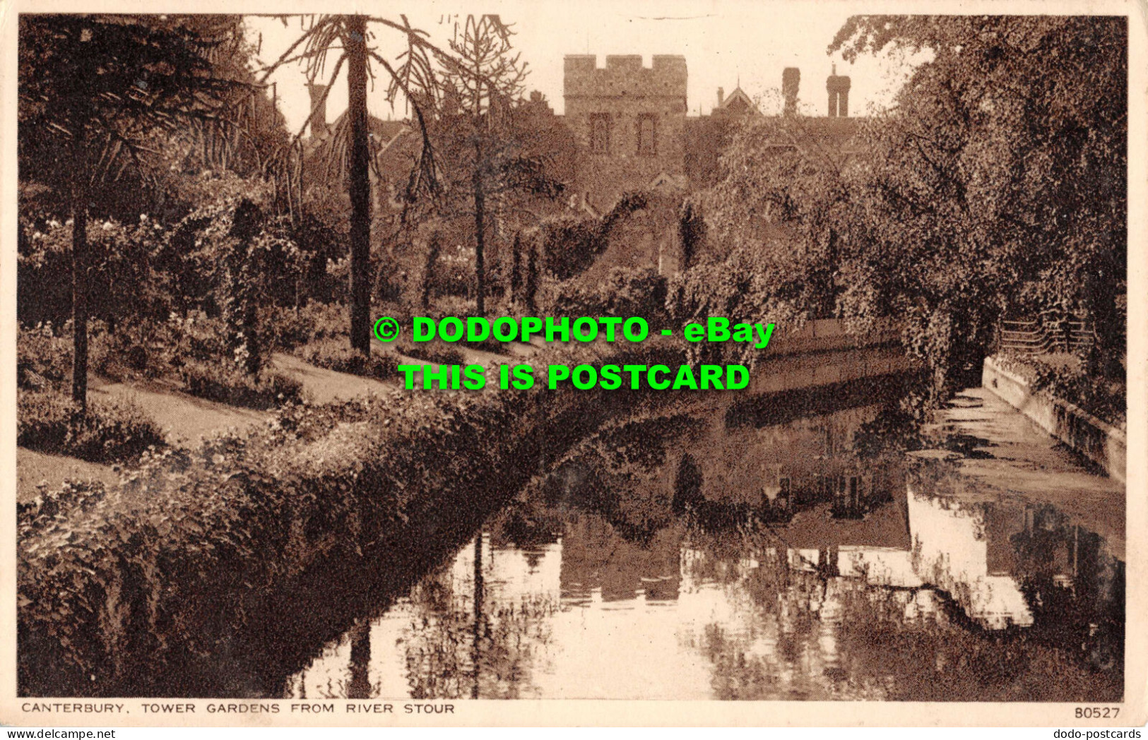 R554775 Canterbury. Tower Gardens From River Stour. Photochrom - Monde