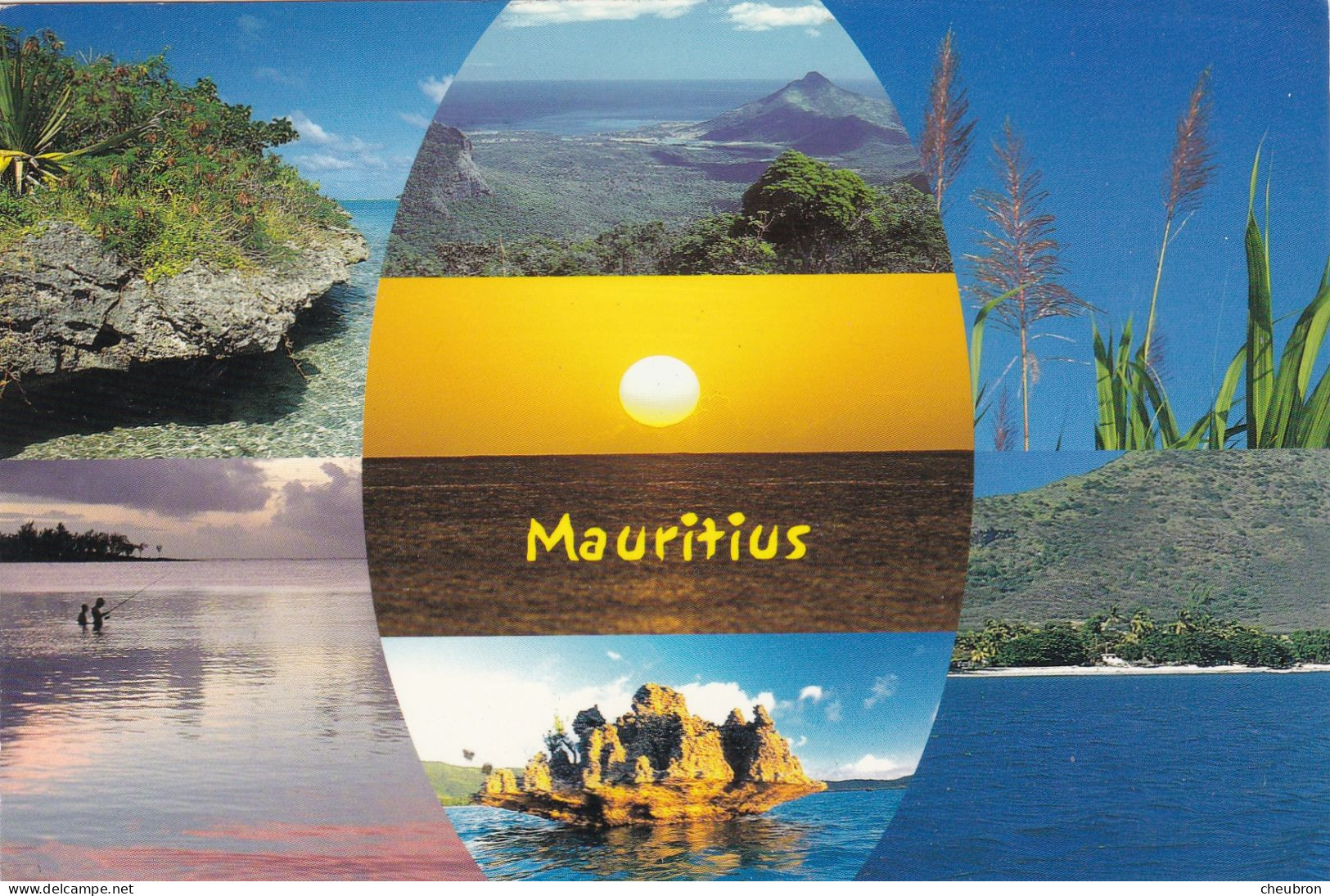 ILE MAURICE .GRAND BAY.(ENVOYE DE)  MULTIVUES.. ANNEE 2001 + TEXTE + TIMBRE - Mauritius