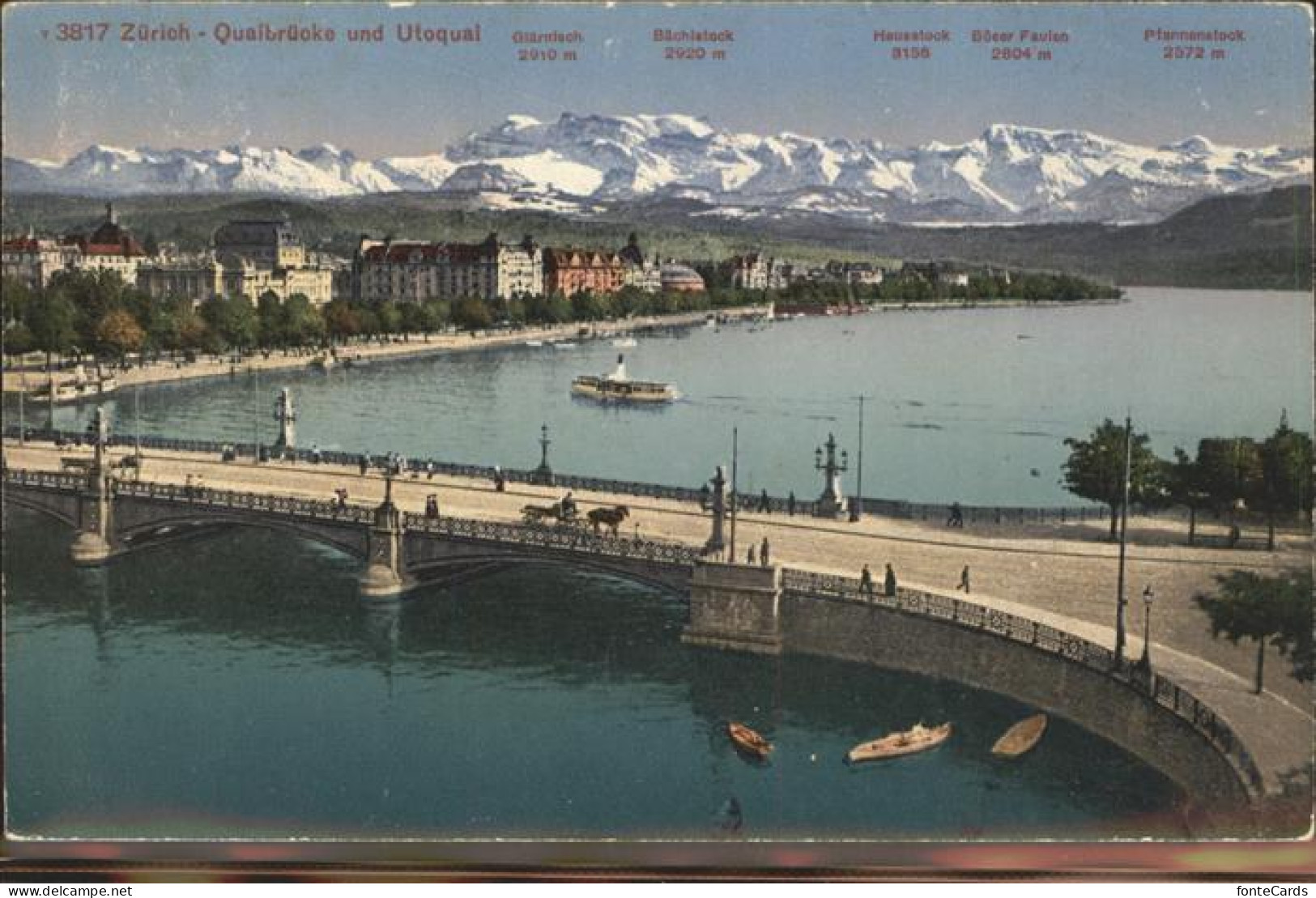 11294442 Zuerich Bruecke Boote Schiffe Alpen Zuerich - Otros & Sin Clasificación