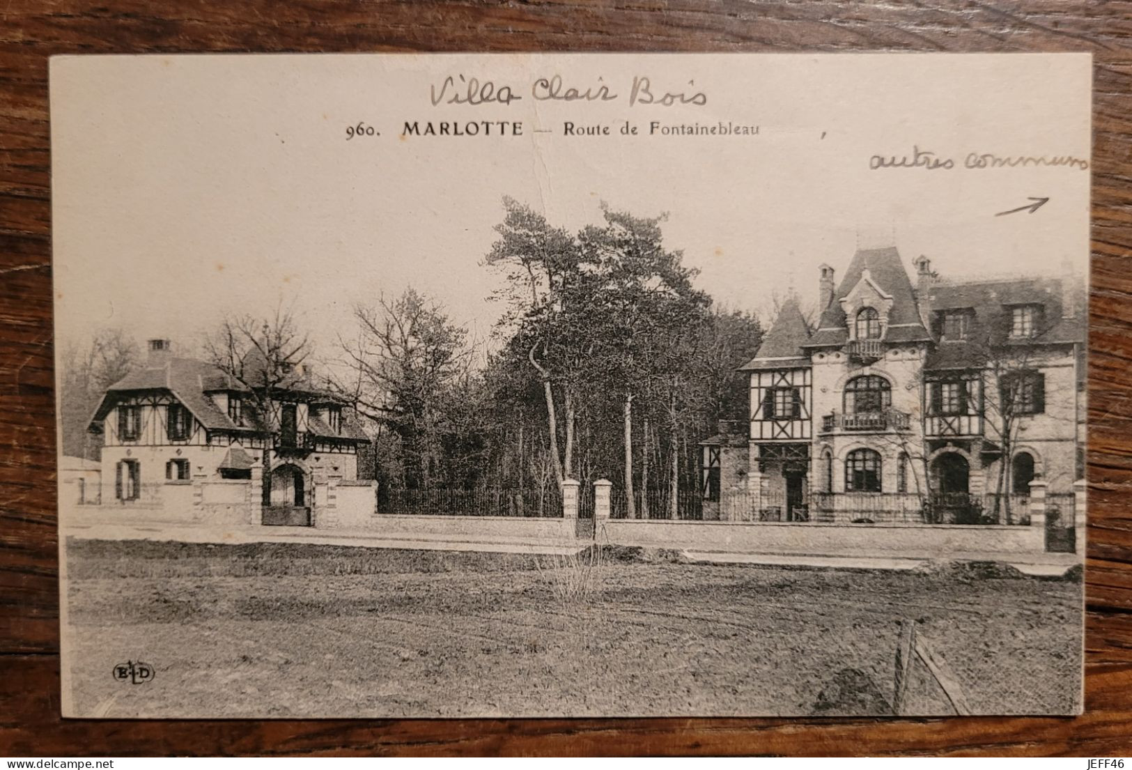 CPA (77) Rare, Bourron-Marlotte, Route De Fontainebleau, Villa Clair Bois Avec Descriptif De La Propriété Au Verso - Sonstige & Ohne Zuordnung