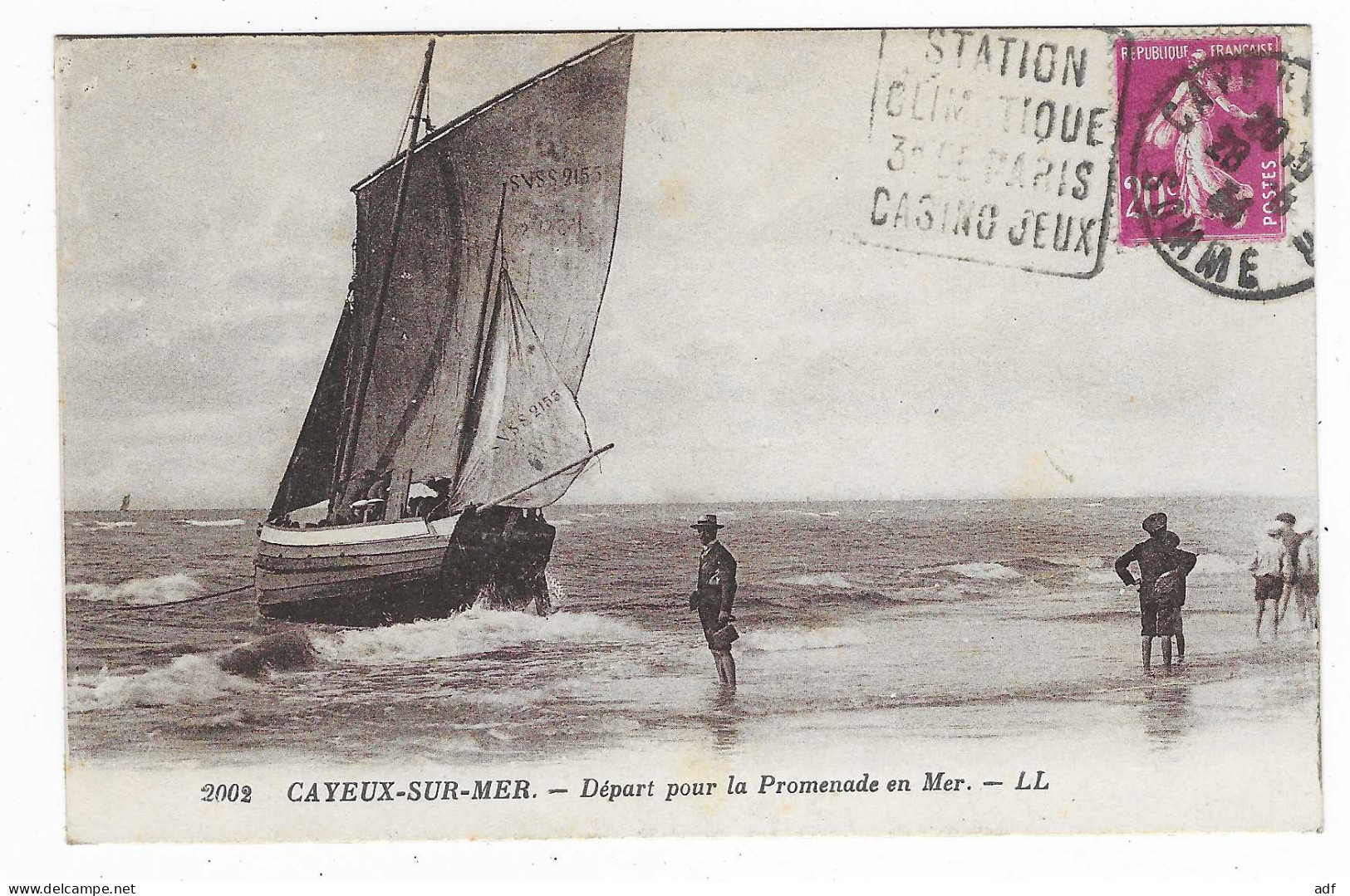 CPA CAYEUX SUR MER, DEPART POUR LA PROMENADE EN MER, SOMME 80 - Cayeux Sur Mer