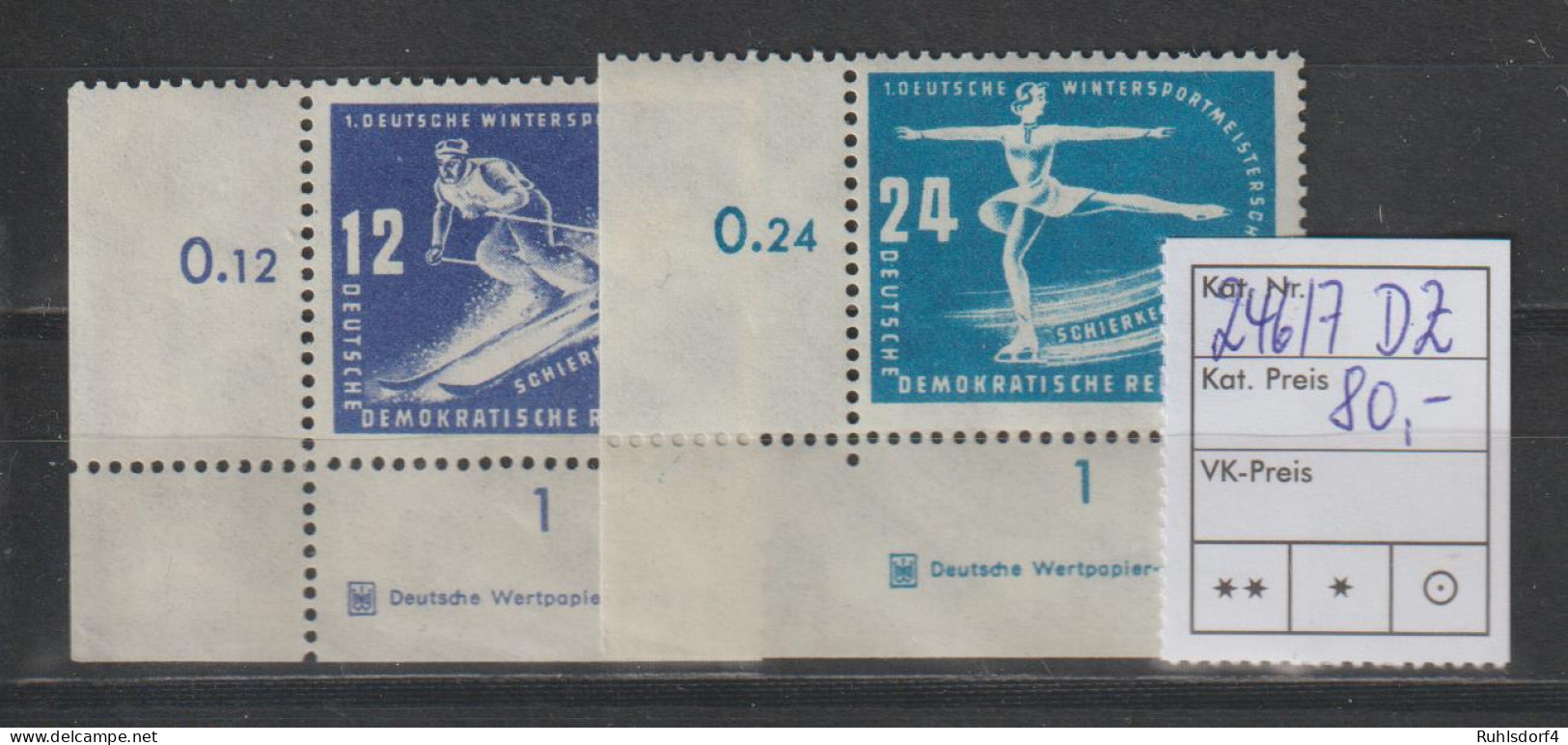 DDR-Druckvermerke: Wintersport Schierke 1950 - DZ -, ** - Other & Unclassified