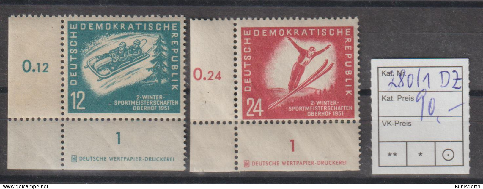 DDR-Druckvermerke: Wintersport Oberhof 1951, - DZ - , ** - Autres & Non Classés