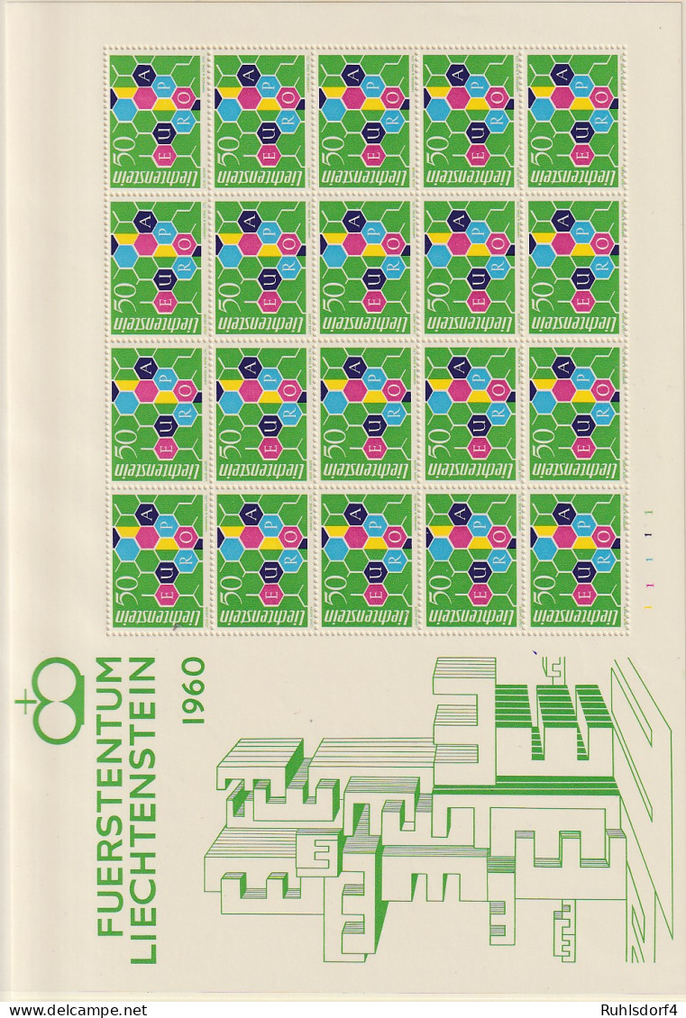 Liechtenstein Europa 1960 Kleinbogen  - Autres & Non Classés