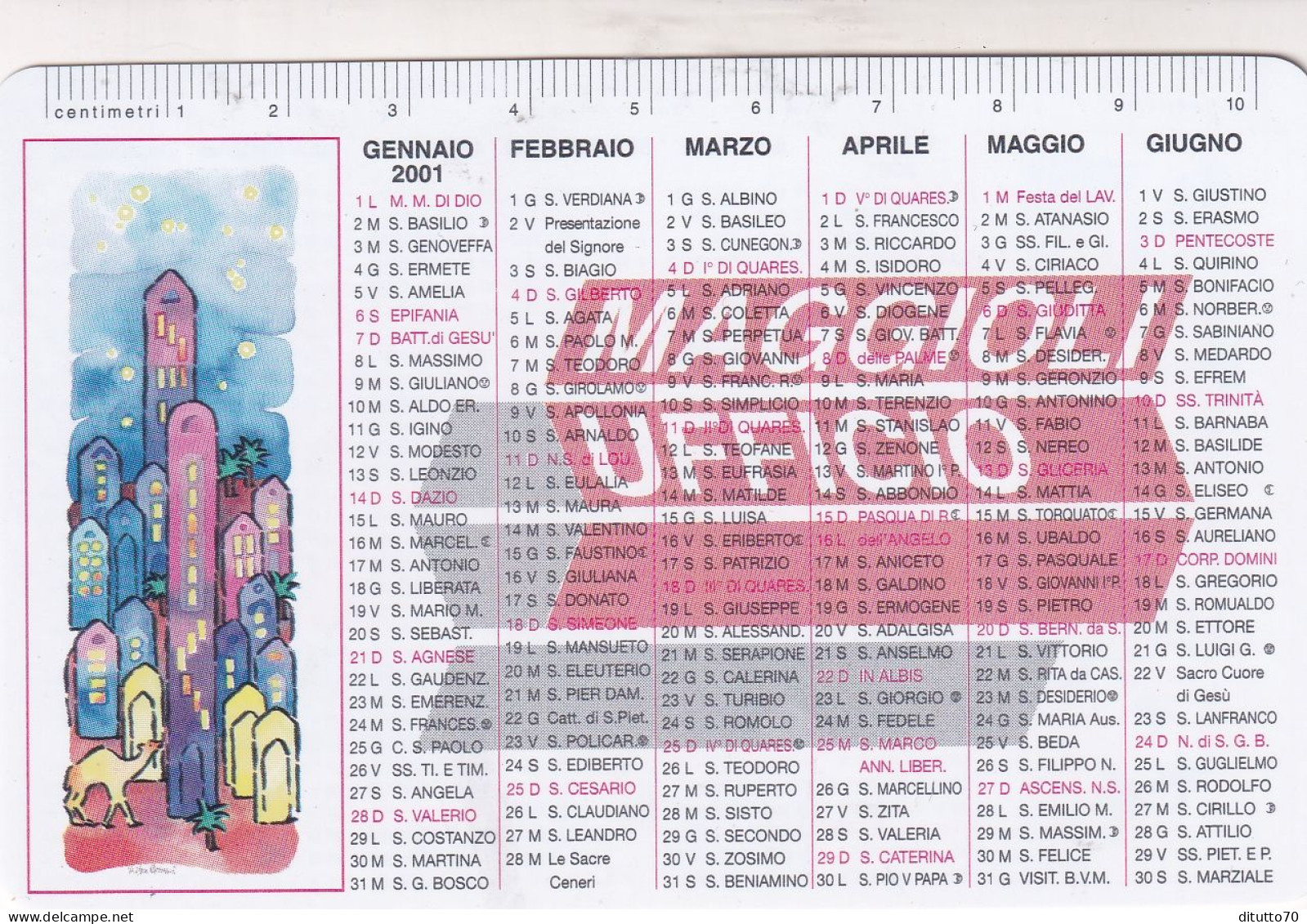 Calendarietto - Maggioli Ufficio - Anno 2001 - Tamaño Pequeño : 2001-...