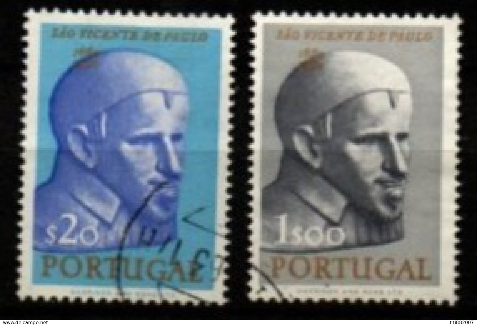 PORTUGAL  -   1963.  Y&T N° 922 / 923 Oblitérés.  St Vincent De Paul - Gebruikt