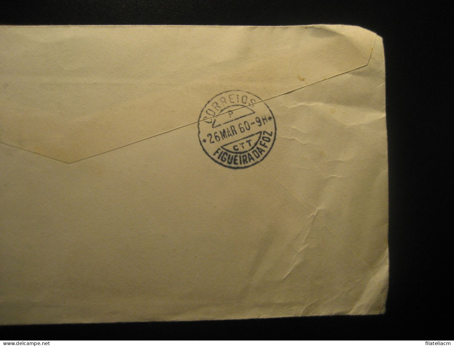 LAJES DAS FLORES 1960 To Figueira Da Foz Cancel SR Postage Paid Faults Cover Portuguese Area Portugal AZORES Açores - Azores