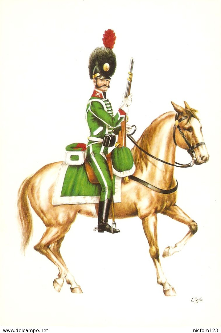 "Horse. Spanish Army. Cavalry Chaysur Olivenza Regiment "" Modern Spanish, Artist Drawn Postcard - Regimente