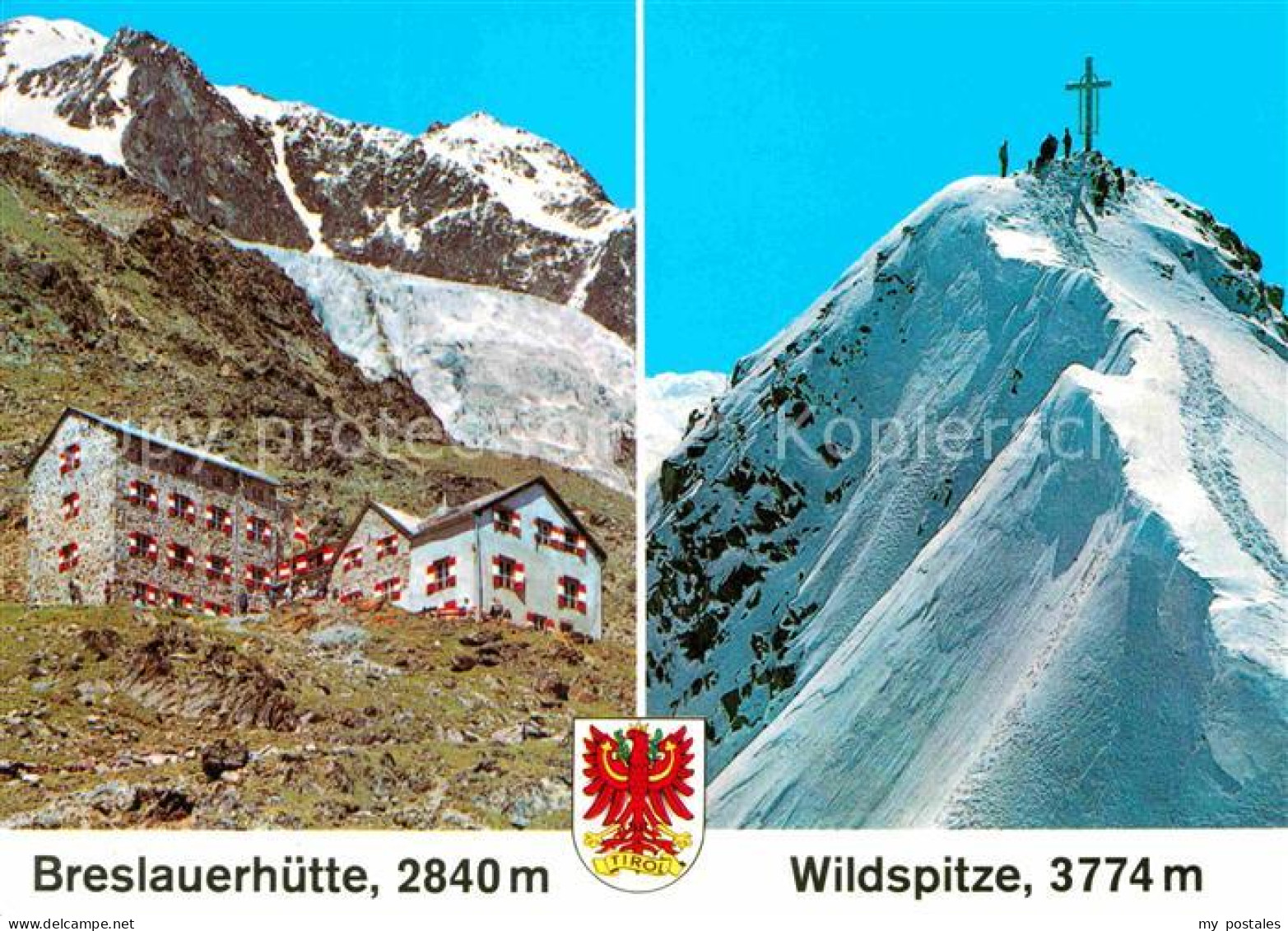 72626639 Breslauerhuette Berghaus Am Fusse Der Wildspitze Gipfelkreuz Oetztaler  - Sonstige & Ohne Zuordnung