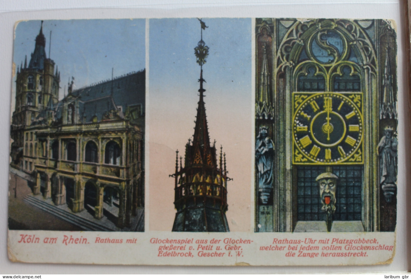 AK Köln Rathaus Mit Glockenspiel Mehrbildkarte 1915 Gebraucht #PE366 - Autres & Non Classés