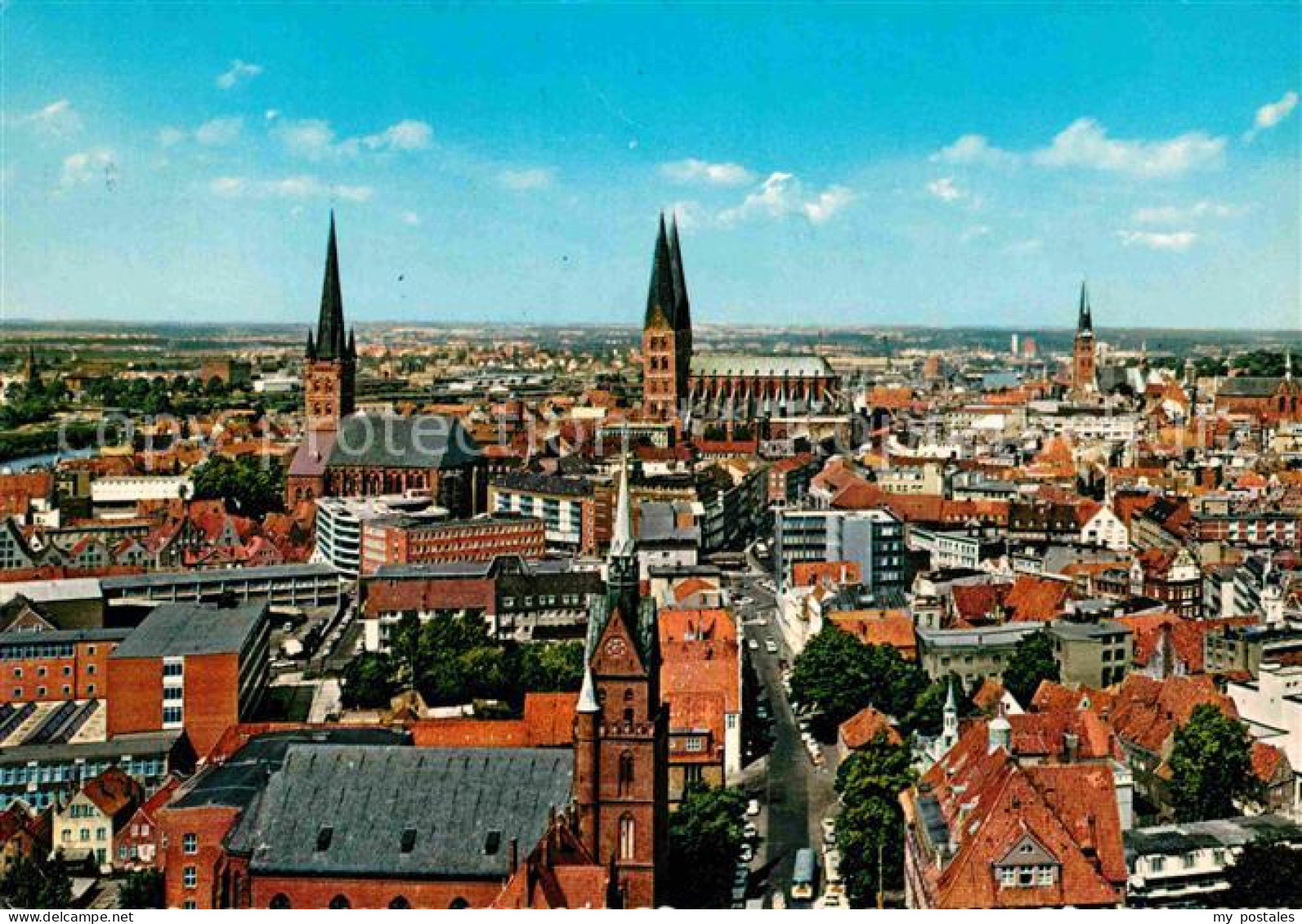 72626407 Luebeck City Mit St Petri Und St Marien Kirche Luebeck - Luebeck