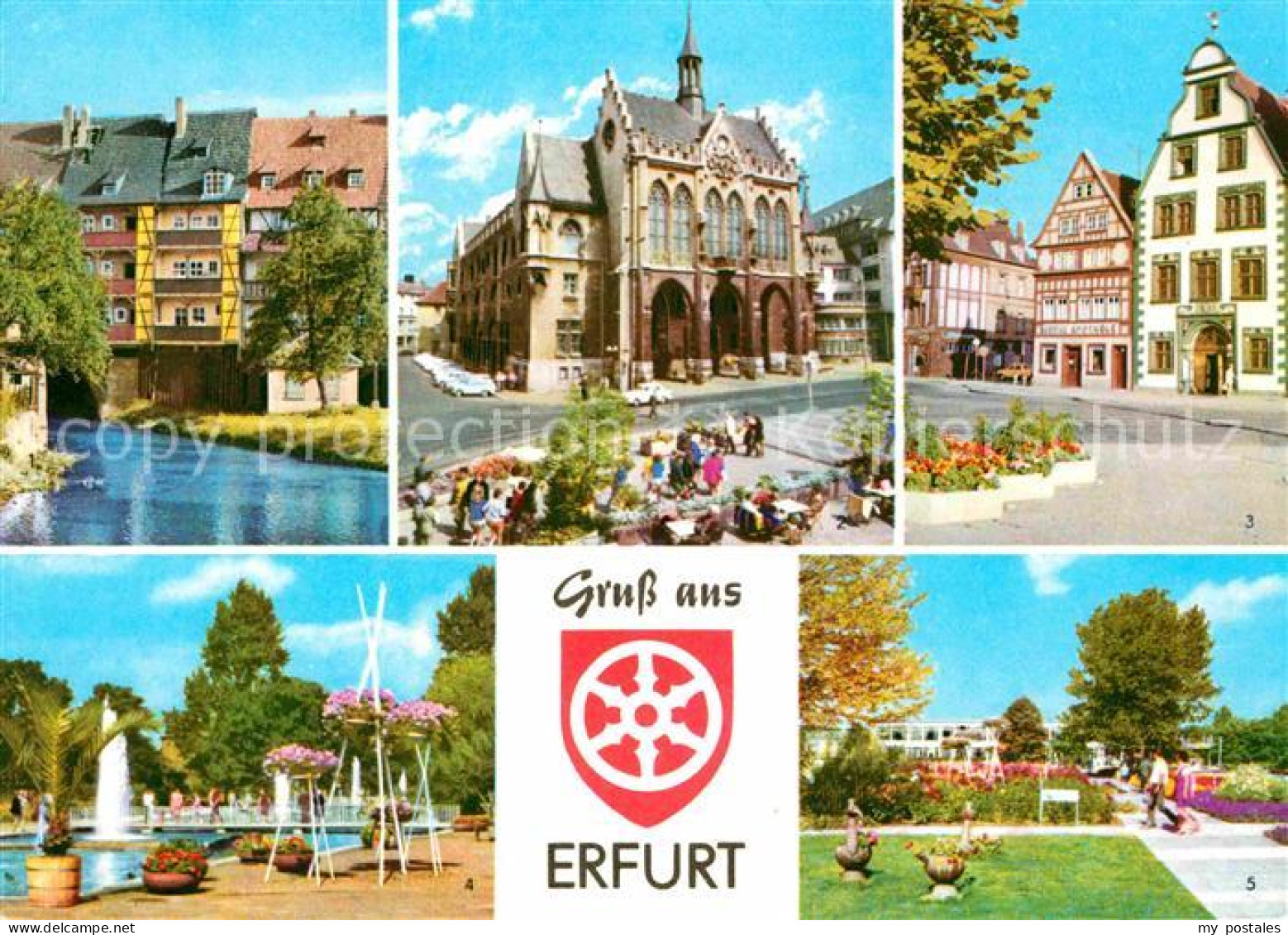 72624801 Erfurt Kraemerbruecke Hohe Lilie Rathaus IGA Erfurt - Erfurt
