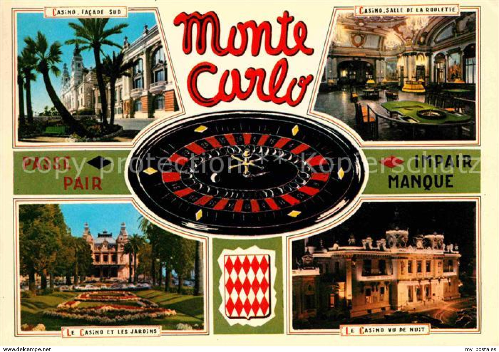 72624709 Monte-Carlo Casino Salle De La Roulette Jardin Vue De Nuit Monte-Carlo - Andere & Zonder Classificatie