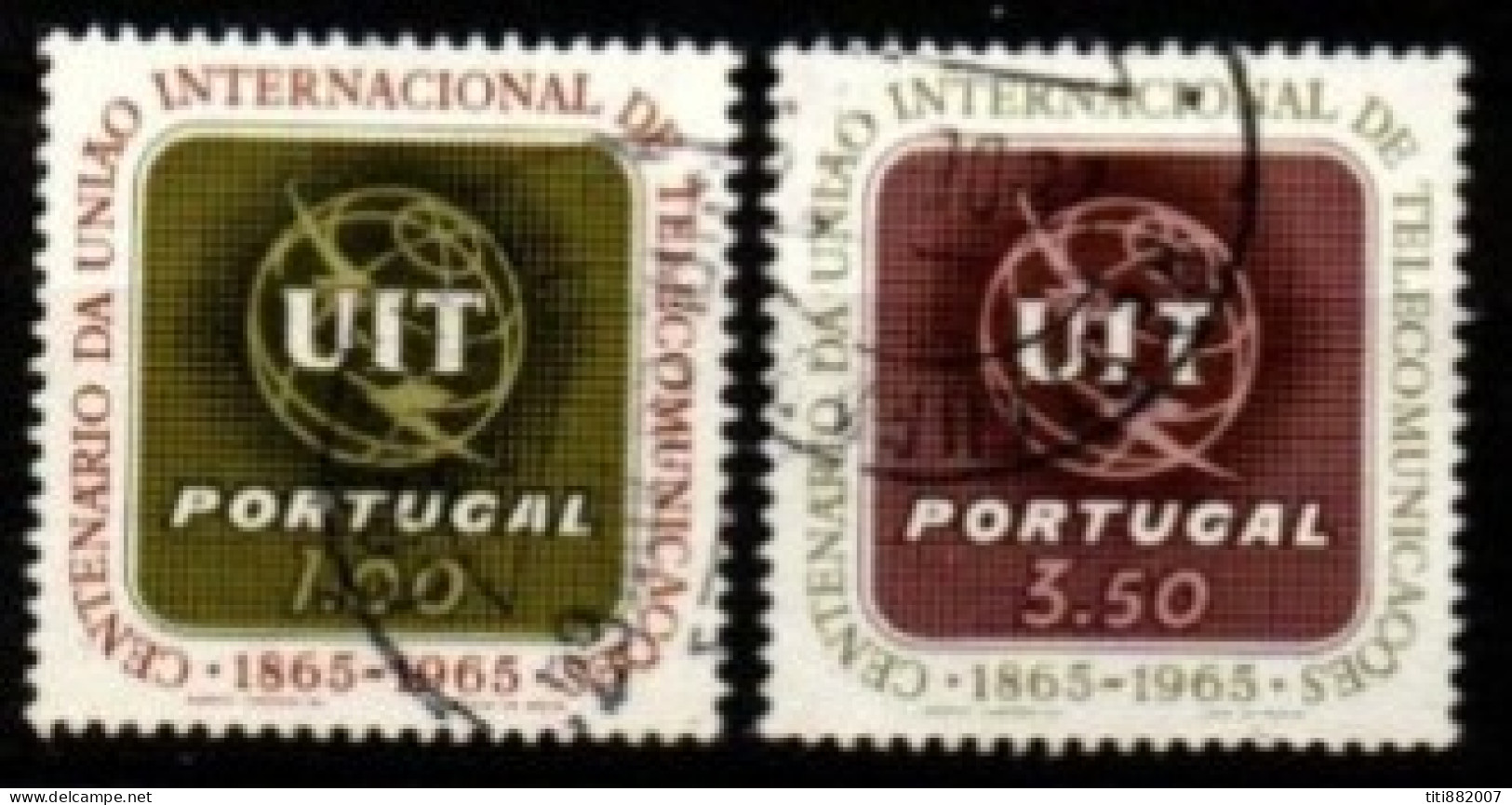 PORTUGAL  -   1965.  Y&T N° 963 / 964 Oblitérés   . U.I.T. - Gebruikt