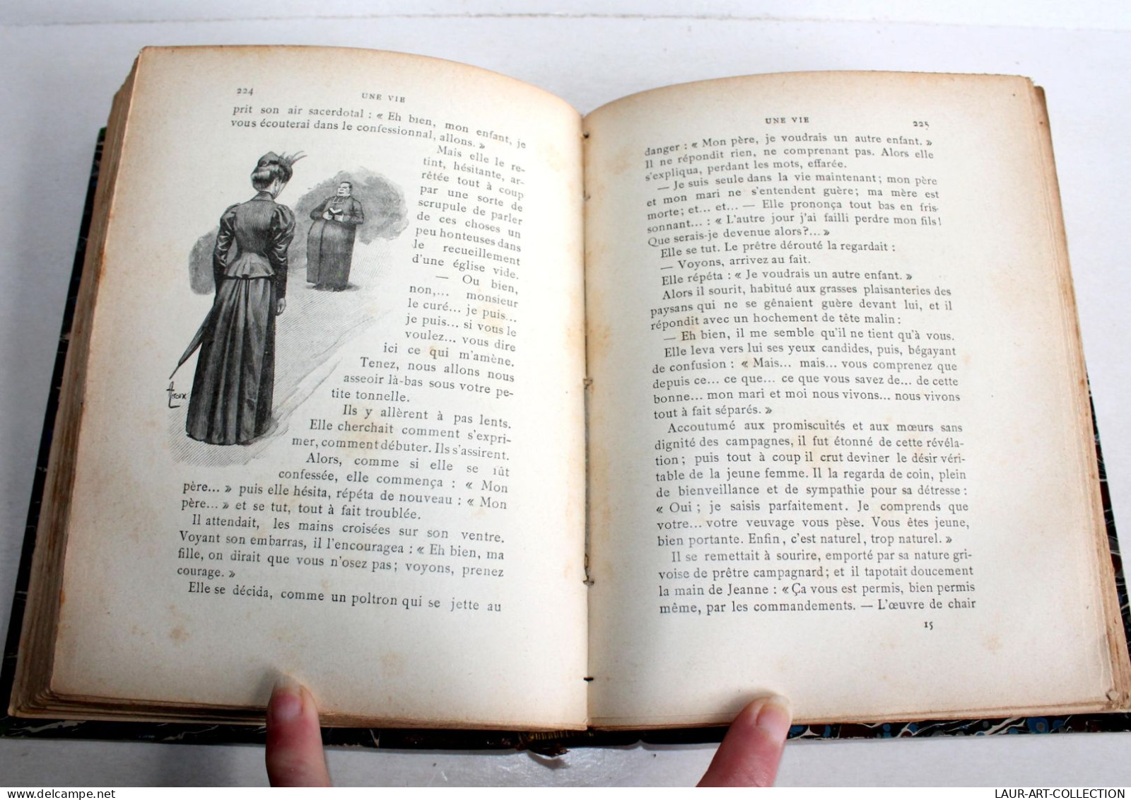 UNE VIE De GUY DE MAUPASSANT DESSIN De LEROUX GRAVURE De LEMOINE 1904 OLLENDORFF / LIVRE ANCIEN XXe SIECLE (1303.25) - 1901-1940