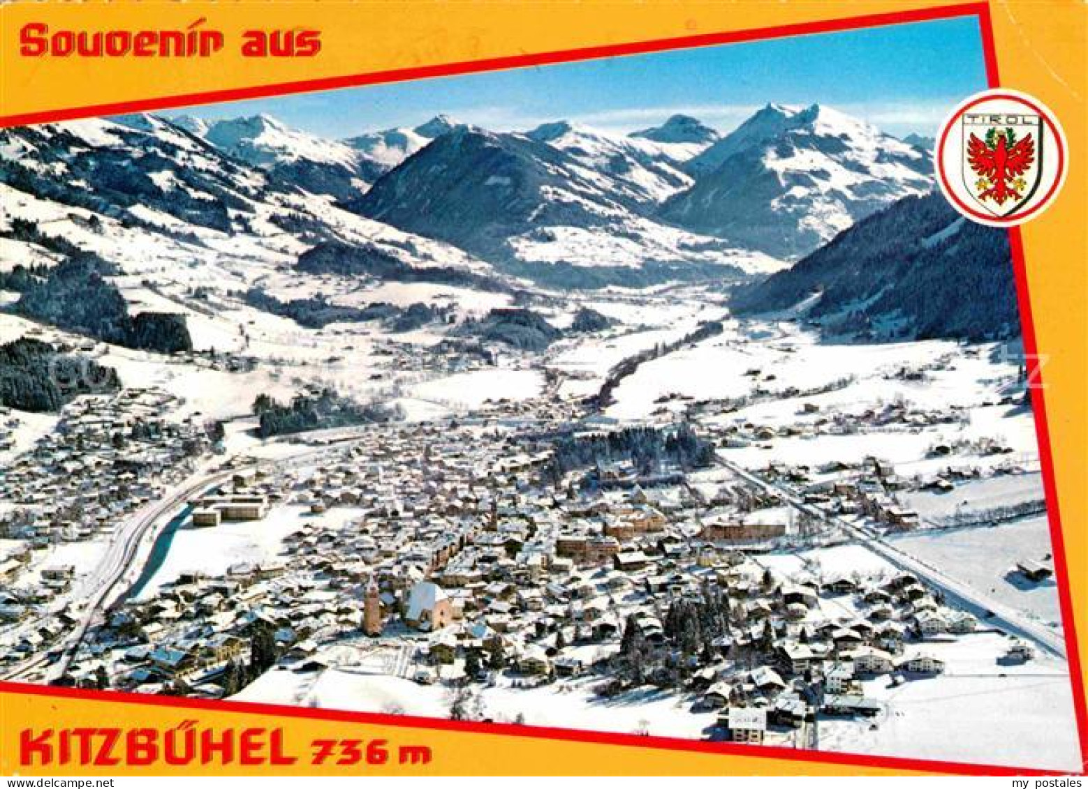 72621484 Kitzbuehel Tirol Fliegeraufnahme Mit Alpen Kitzbuehel - Andere & Zonder Classificatie