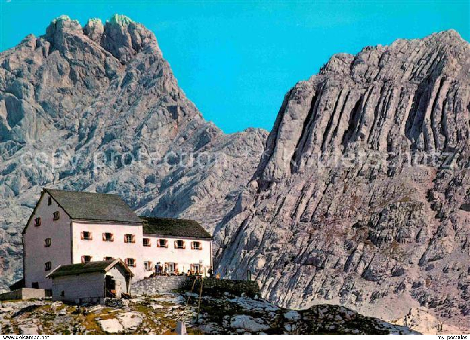 72621452 Riemannhaus Gegen Schoenfeldspitze Und Wurmkopf Steinernes Meer Riemann - Andere & Zonder Classificatie