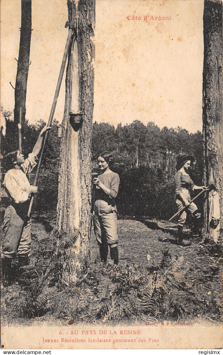 40-SCENE DES LANDES-RESINIER AU TRAVAIL-N°2153-H/0073 - Sonstige & Ohne Zuordnung