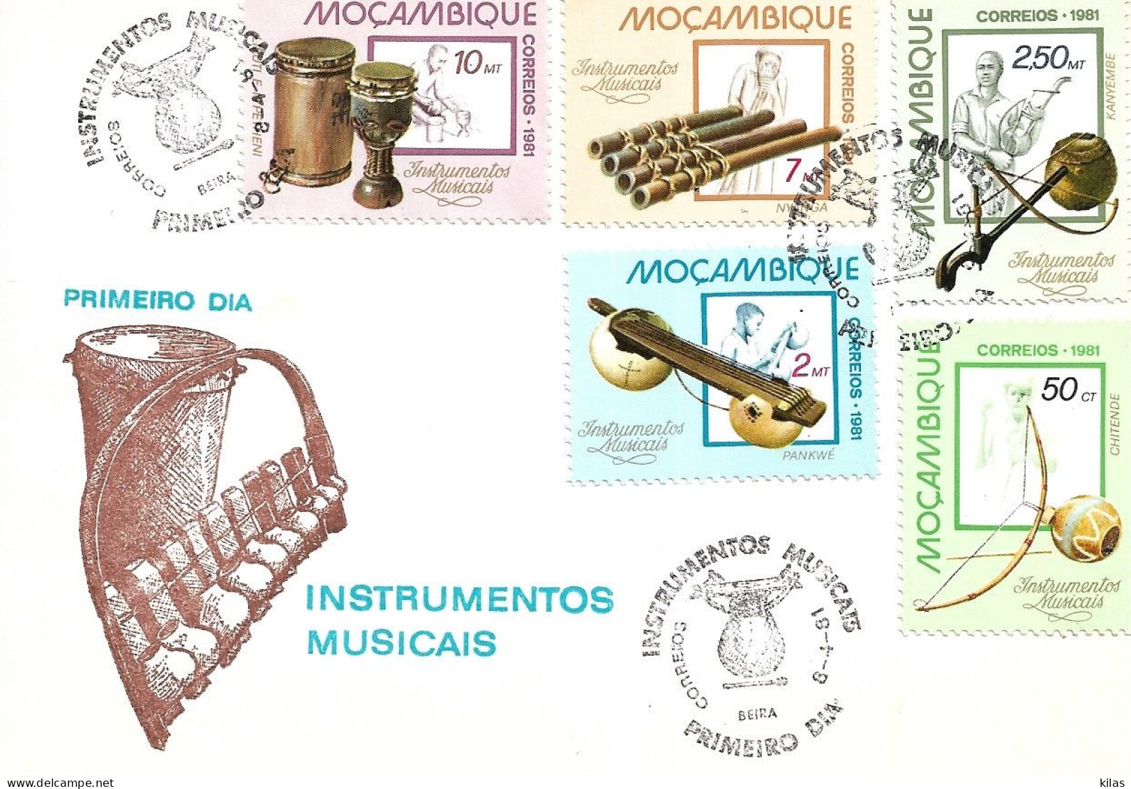 MOZAMBIQUE 1981 Music Instruments FDC - Mozambique