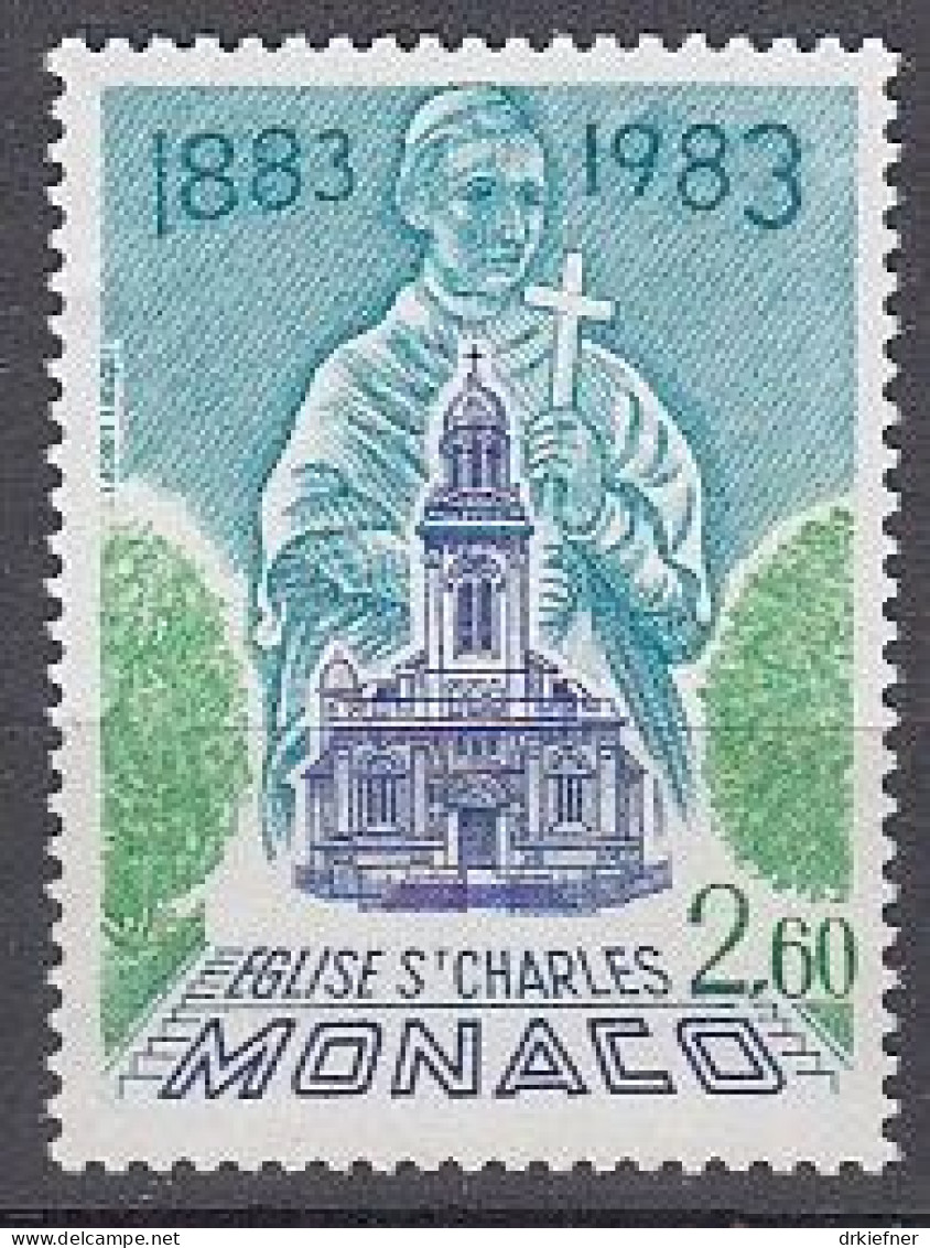 MONACO  1578, Postfrisch **, 100 Jahre Einweihung Saint-Charles-Kirche, 1983 - Neufs