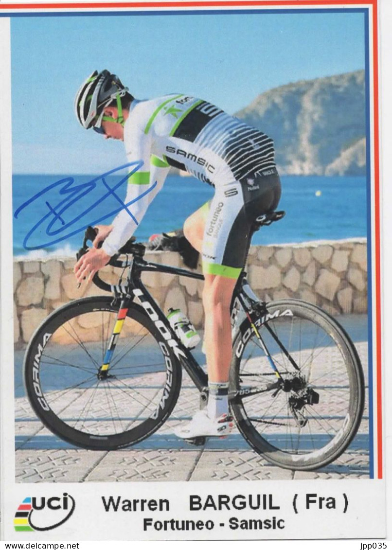 CYCLISME  TOUR DE FRANCE  AUTOGRAPHE Warren Barguil - Wielrennen