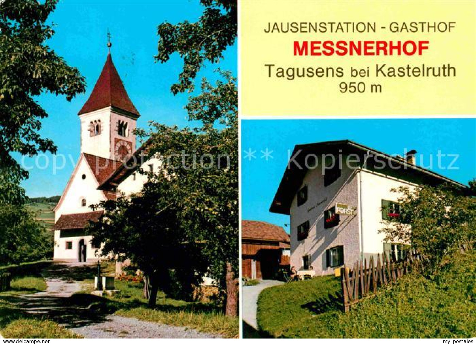 72620253 Tagusens Jausenstation Gasthof Messnerhof Kirche Schlerngebiet Dolomite - Andere & Zonder Classificatie