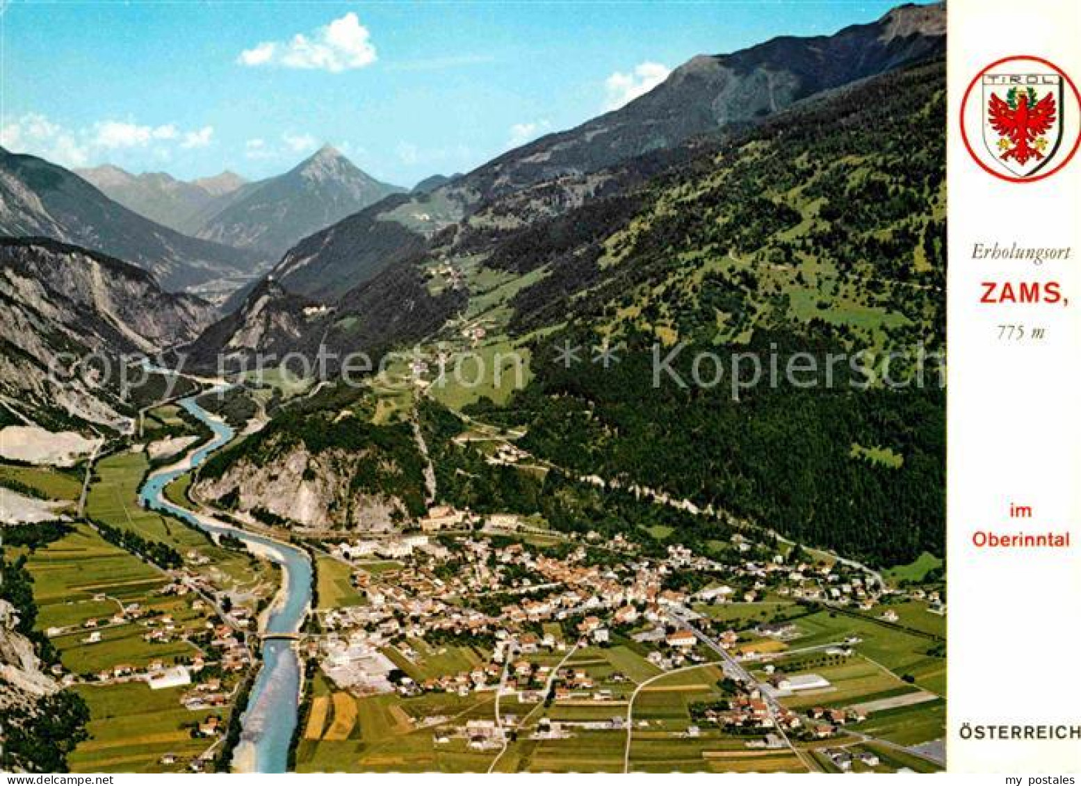 72619783 Zams Mit Kronburg Und Tschirgant Alpenpanorama Fliegeraufnahme Zams Obe - Sonstige & Ohne Zuordnung