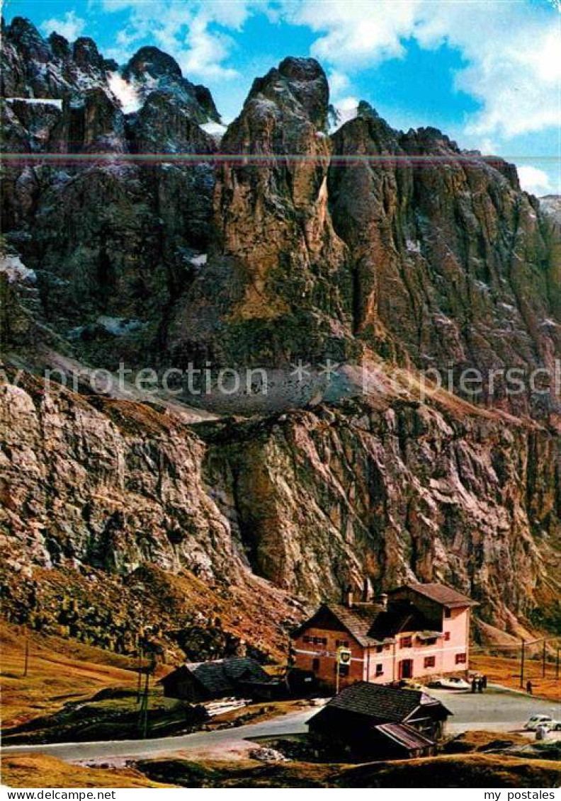 72619647 Passo Gardena Groedner Pass Mit Sellagruppe Gebirgspass Dolomiten Passo - Autres & Non Classés