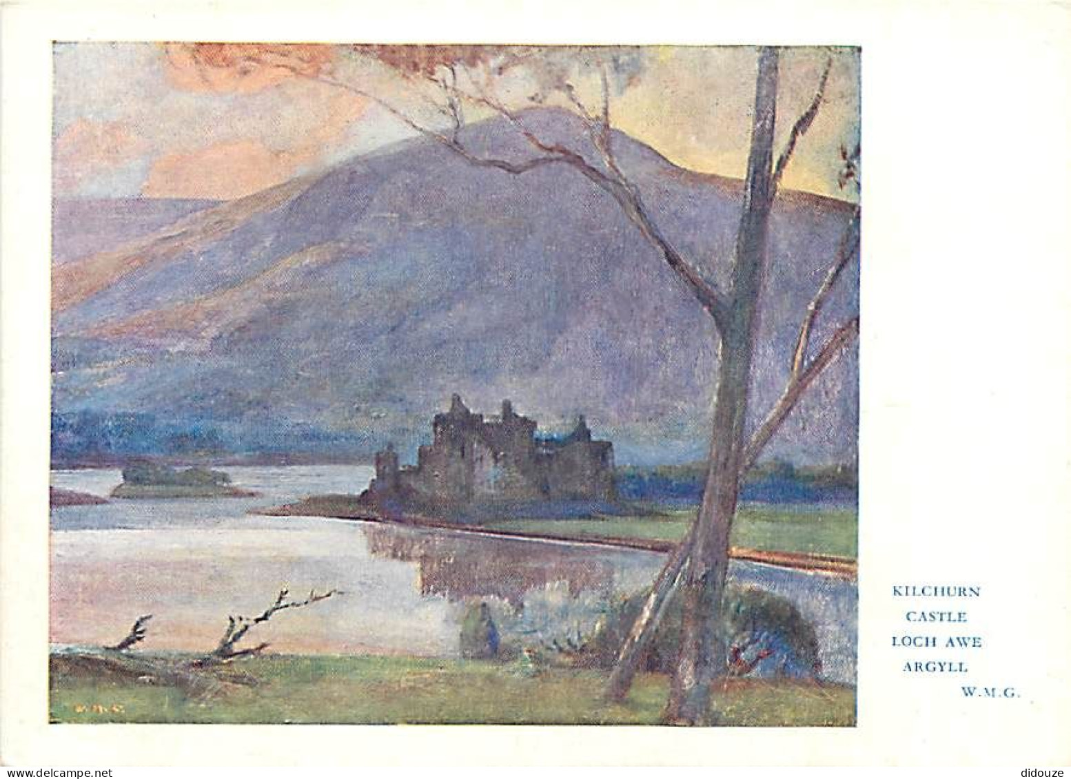 Art - Peinture - W M Glass - Kilchurn Castle Loch Axe Argyll - Royaume-Uni - CPM - Carte Neuve- UK - Voir Scans Recto-Ve - Paintings