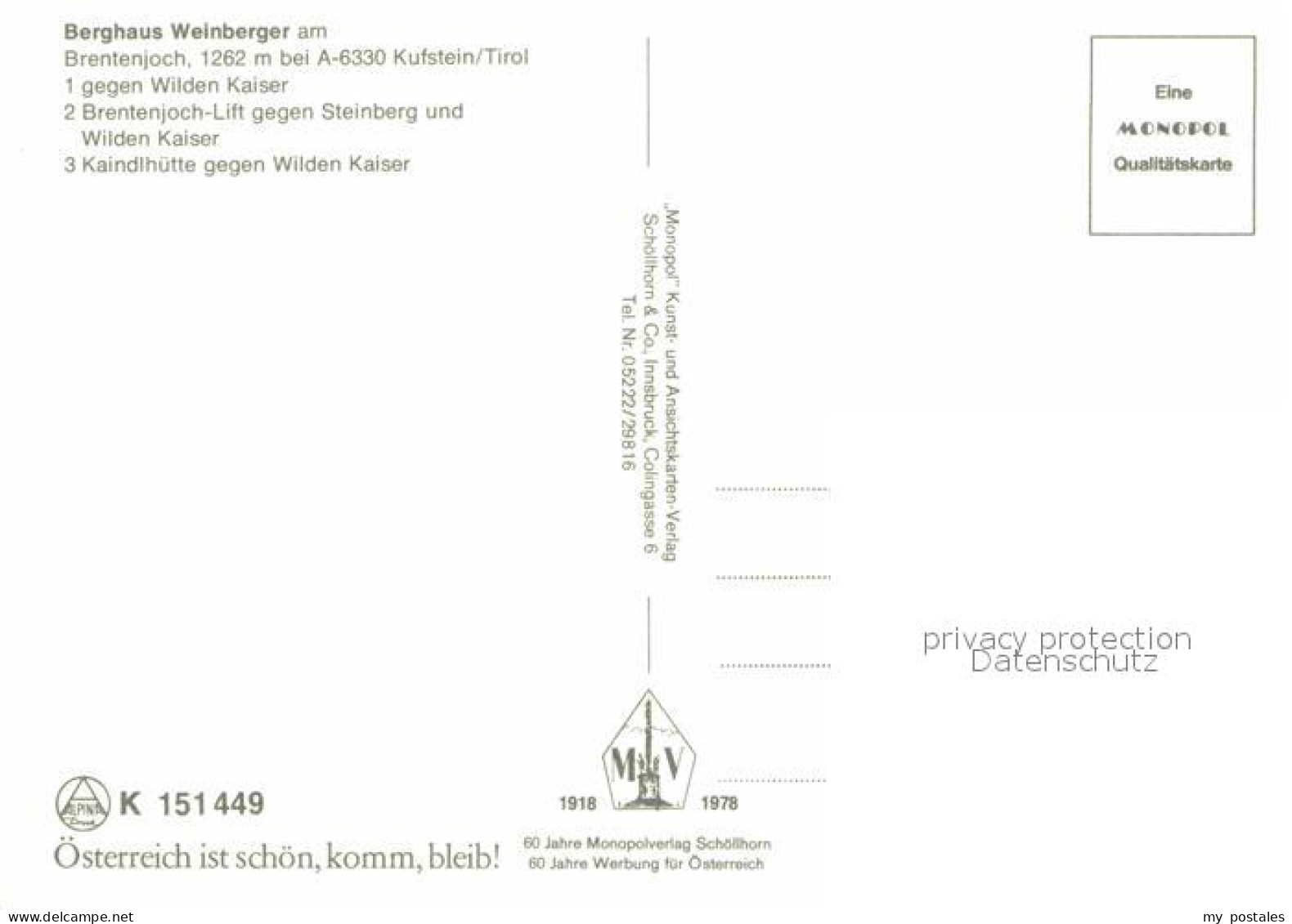 72619446 Kufstein Tirol Berghaus Weinberger Wilder Kaiser Kaindlhuette Alpenflor - Other & Unclassified