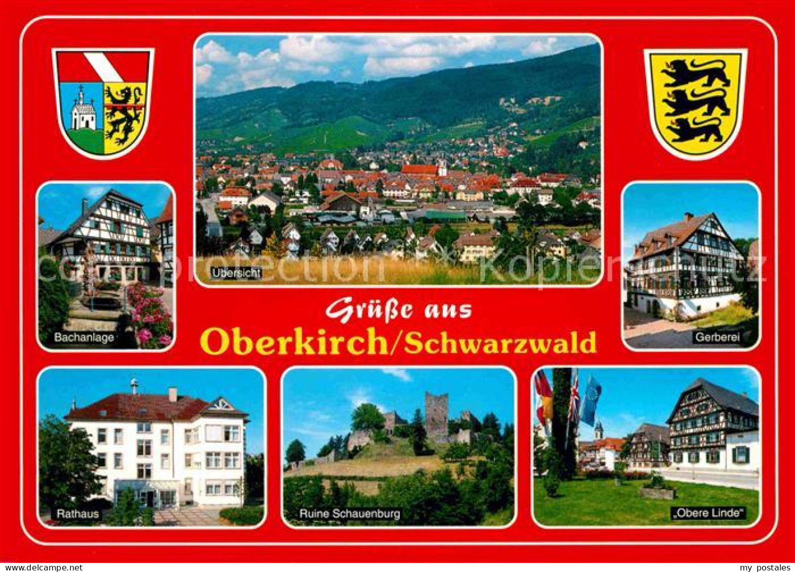 72617549 Oberkirch Baden Bachanlage Stadtblick Gerberei Rathaus Ruine Schauenbur - Oberkirch