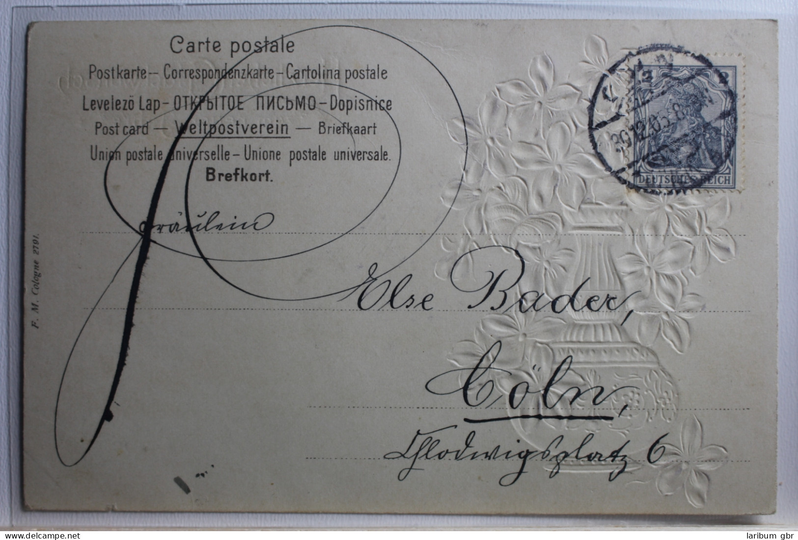 AK Deutschland Glückwunschkarte 1906 Gebraucht #PC442 - Autres & Non Classés