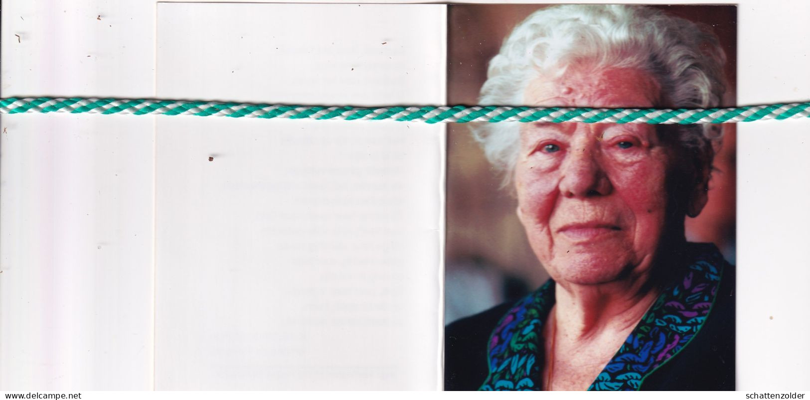 Anna Van Der Auwera-Mouwen-Eskens, Duffel 1910, Zwijndrecht 2002. Foto - Obituary Notices